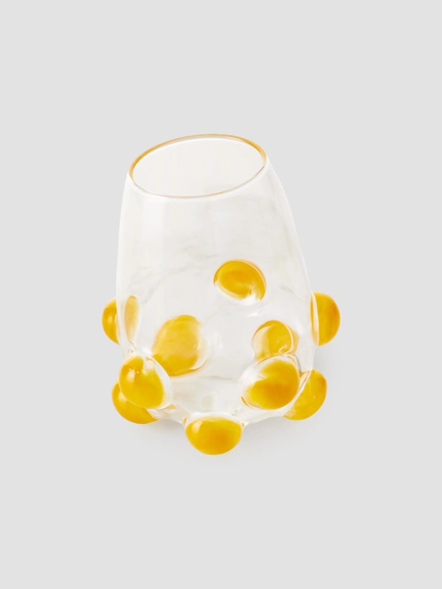 Massimo Lunardon Yellow Bubble Stemless Wine Glass