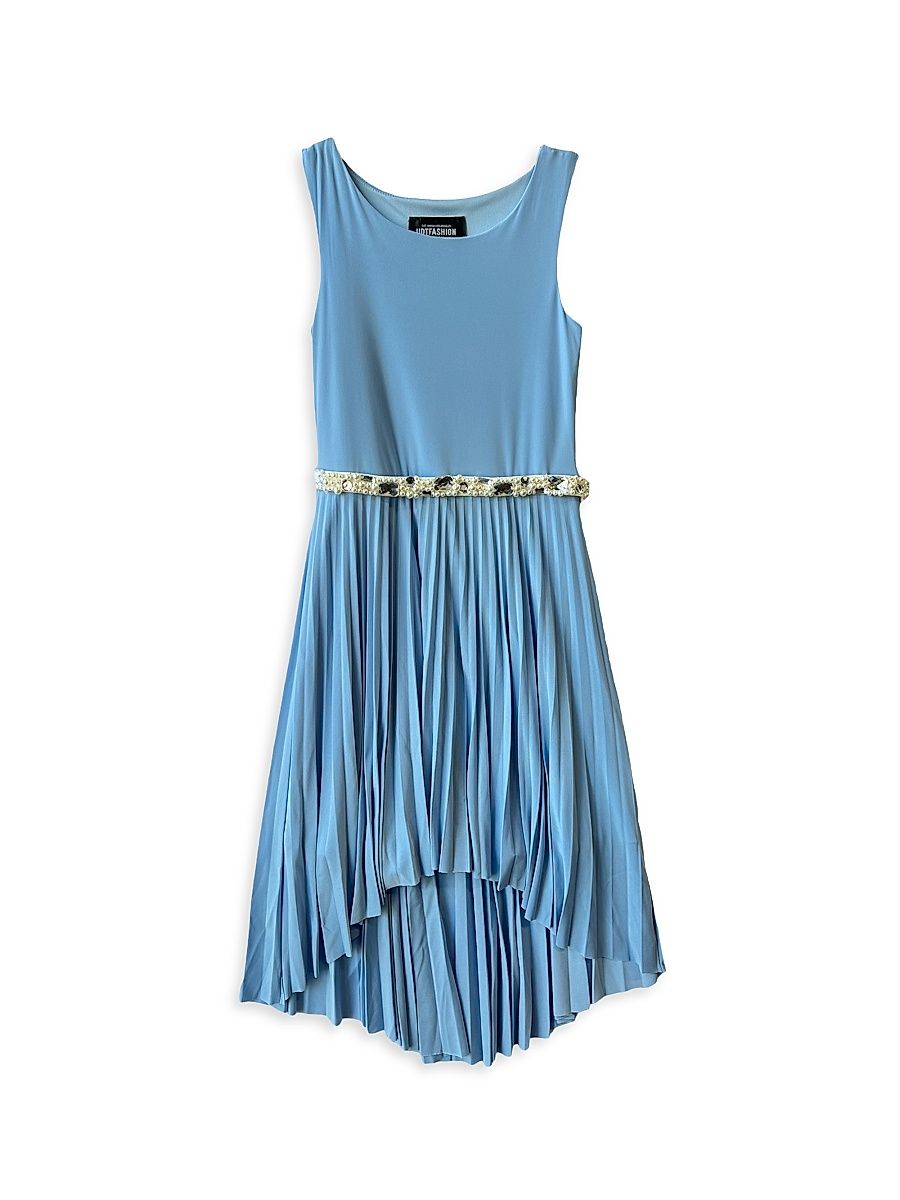 Girl's Hi-Lo Dress - Light Blue - Size 12
