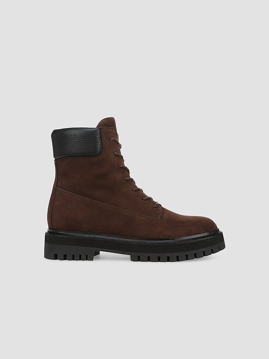 Women's Parker Suede Ankle Boots - Coffee Bean Black - Size 11