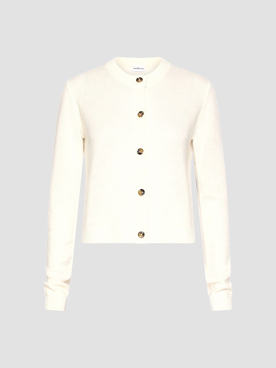 Women's Pure Cashmere Cardigan - Cream - Size XL