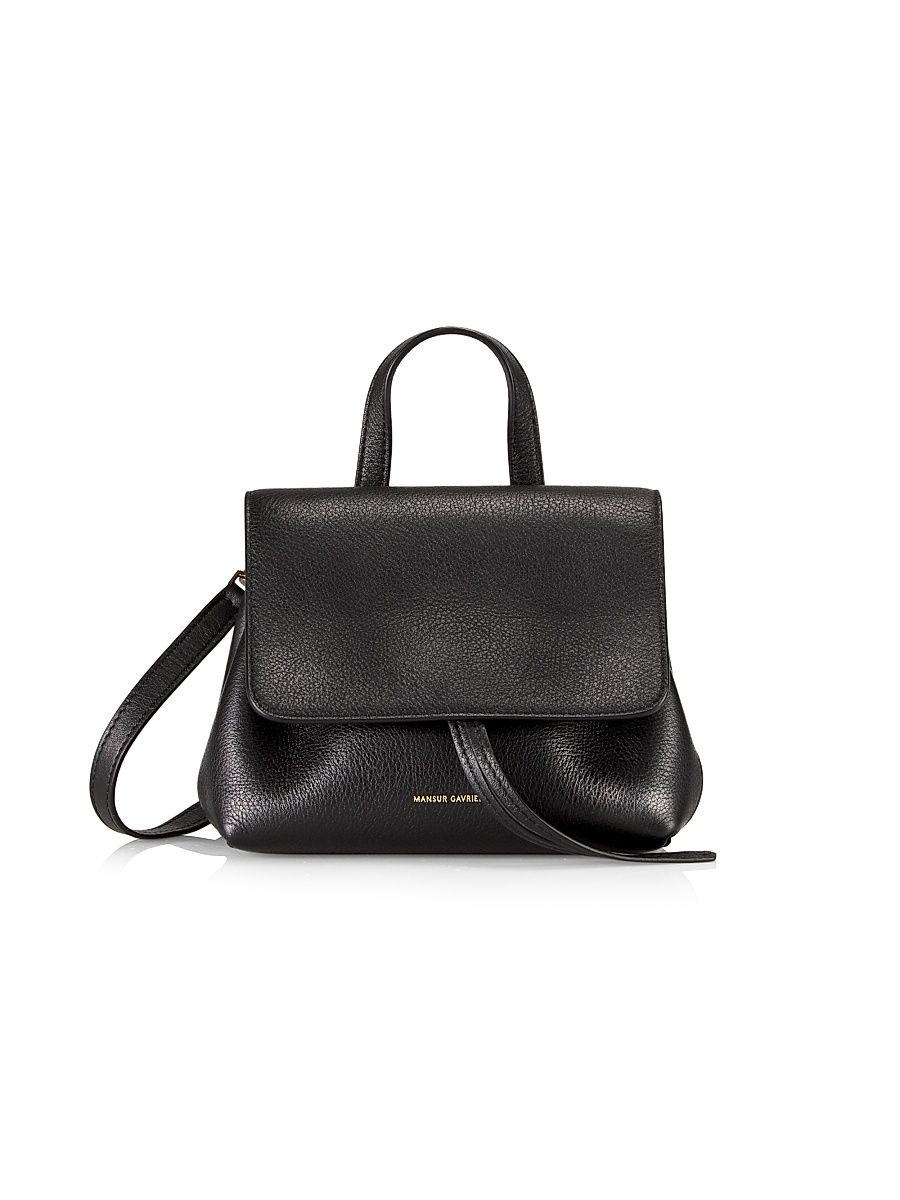 Women's Mini Lady Soft Leather Satchel - Black