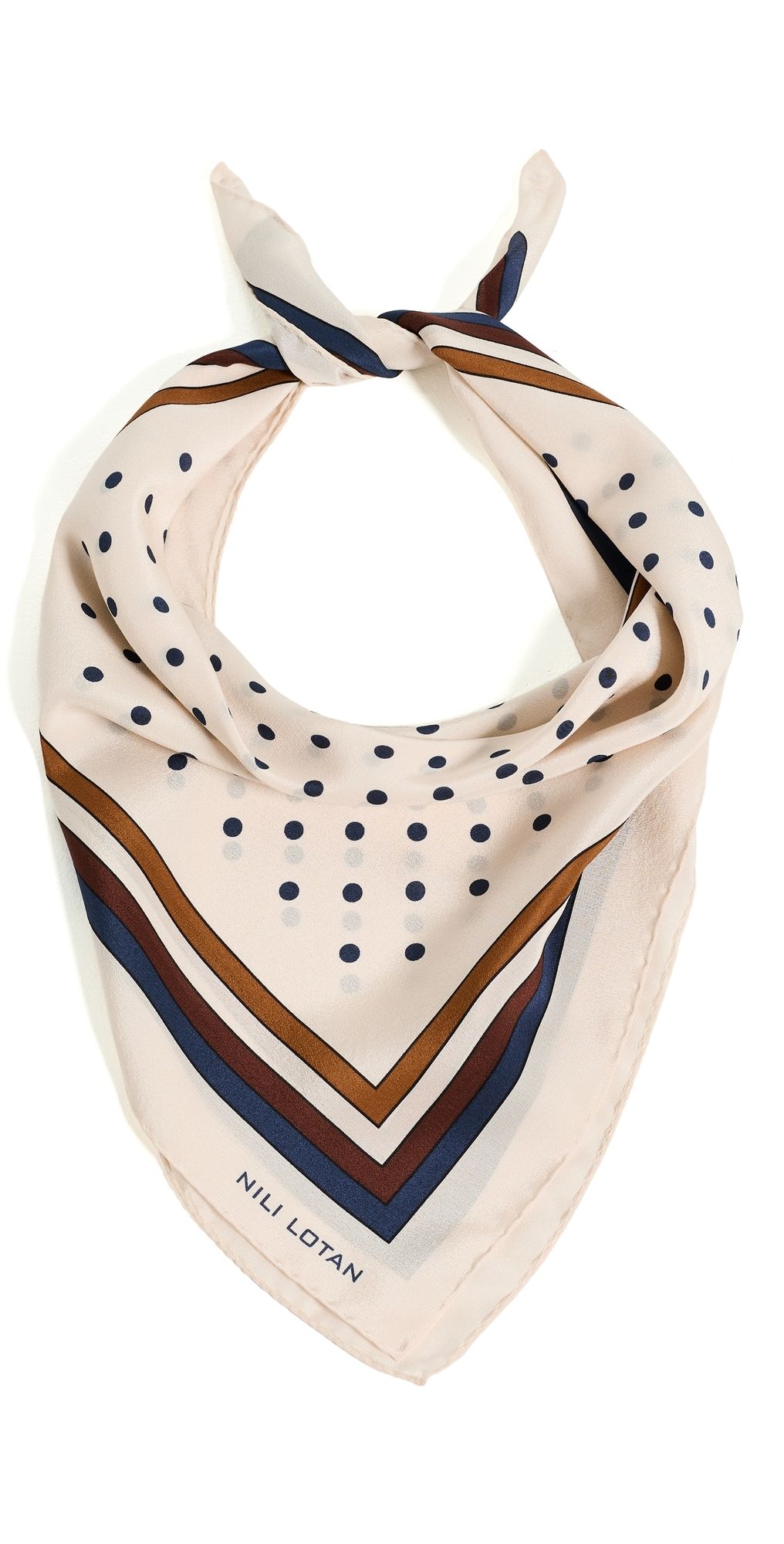 Nili Lotan Vintage Silk Polka-Dot Scarf Vintage Polka Dot One Size