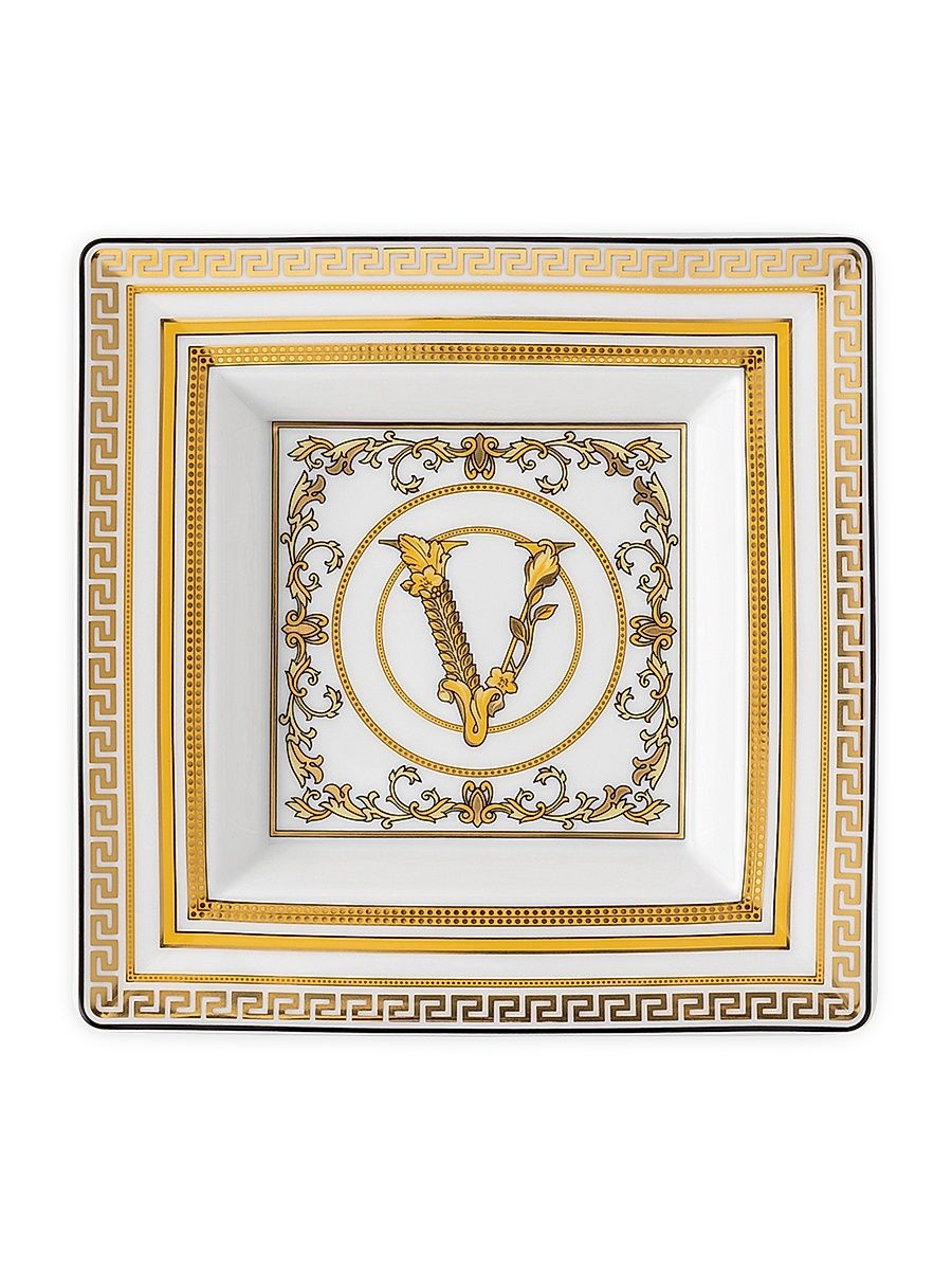 Rosenthal Meets Versace Virtus Gala White Porcelain Tray - White