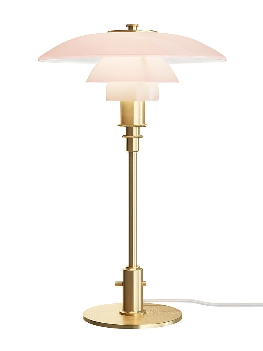 PH 3/2 Glass & Brass Table Lamp - Rose