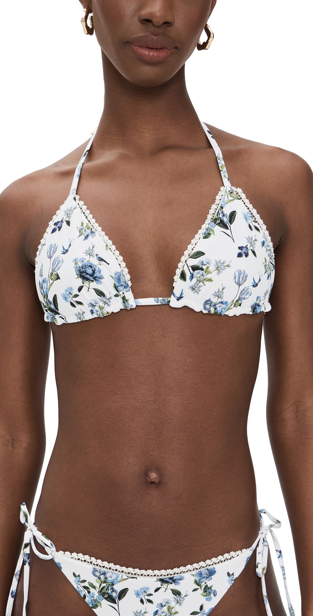 PQ Swim Reversible Triangle Bikini Top American Beauty M