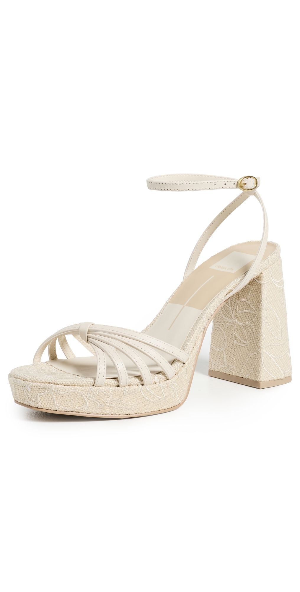 Dolce Vita Prady Platform Sandals Bone Leather 6