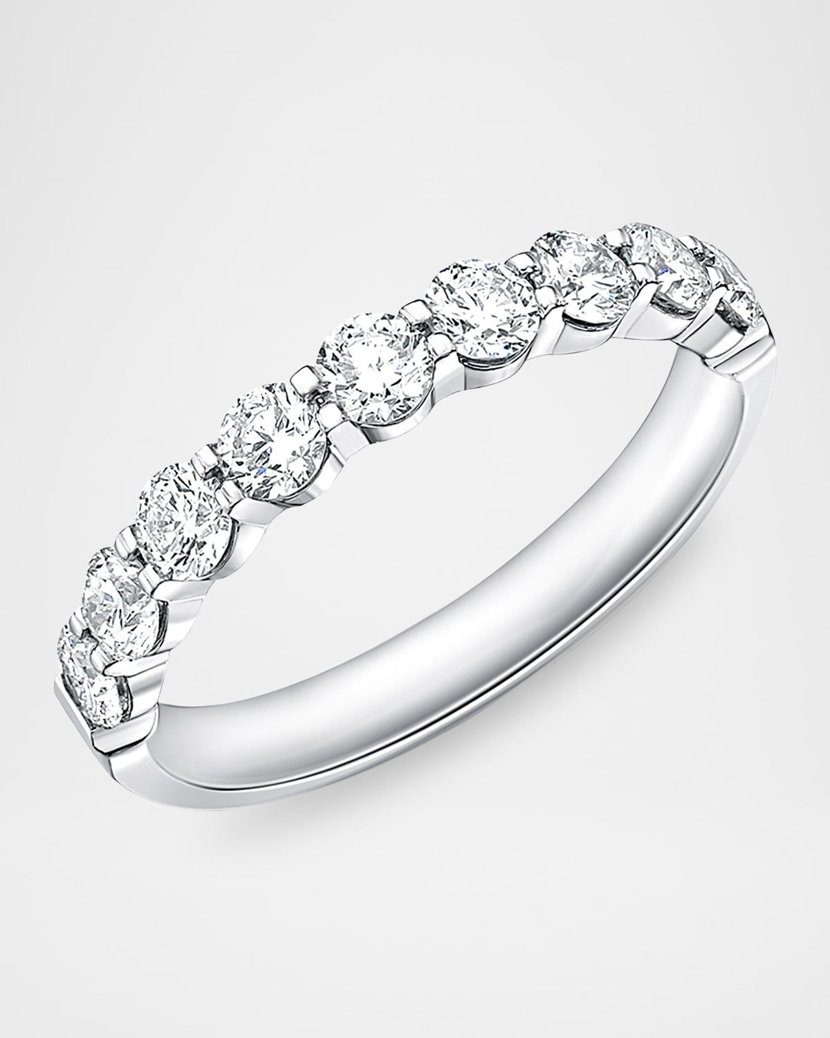 Petite Prong 9-Stone Diamond Band in Platinum