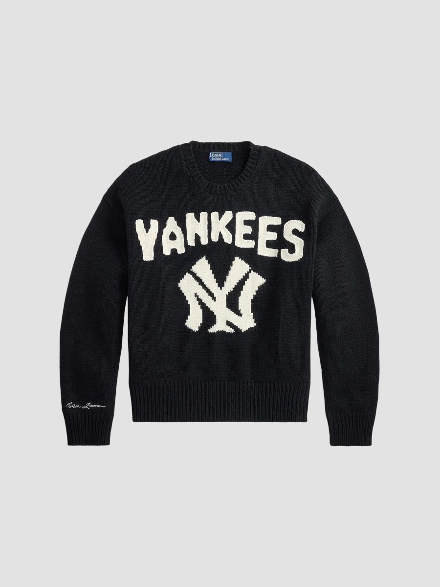 Polo Ralph Lauren Men's Polo Ralph Lauren x New York Yankees Wool-Blend Sweater - Polo Black Multi - Size XXL