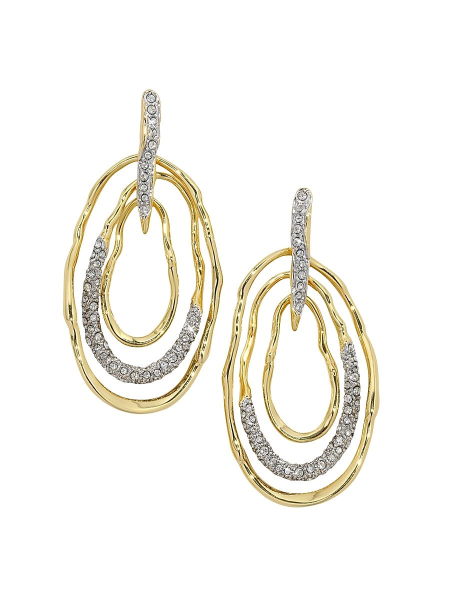 Women's Solanales Mobile 14K-Gold-Plated & Crystal Drop Earrings - Crystals