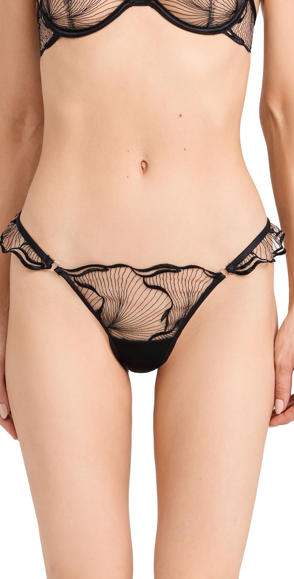 Bluebella Marabel Briefs Black/Sheer S
