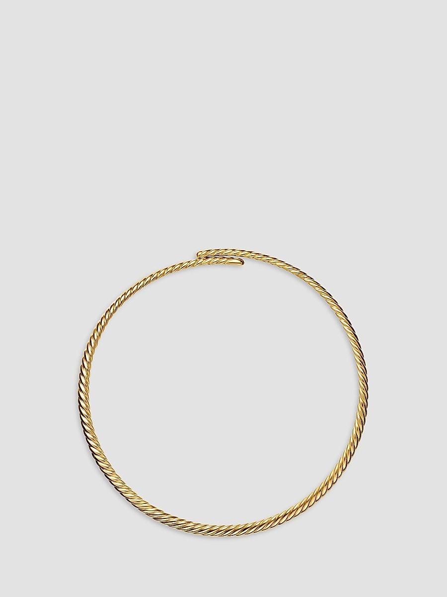 Women's Sculpted Cable Flex Necklace in 18K Yellow Gold, 5MM - Gold