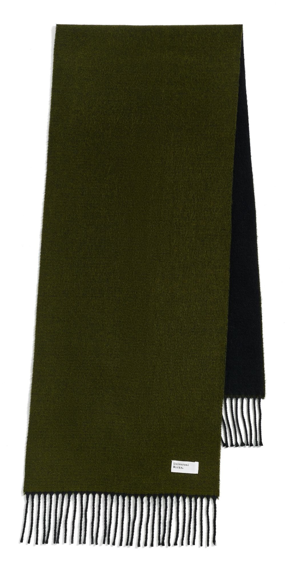 Universal Works Double Sided Scarf Green/Black One Size