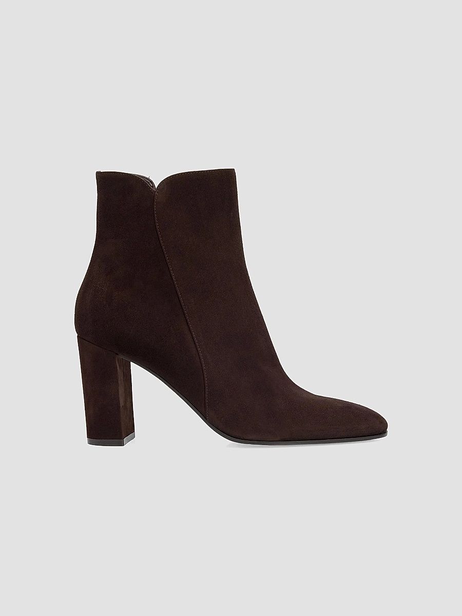 Women's 85mm Suede Ankle Booties - Dark Brown - Size 5