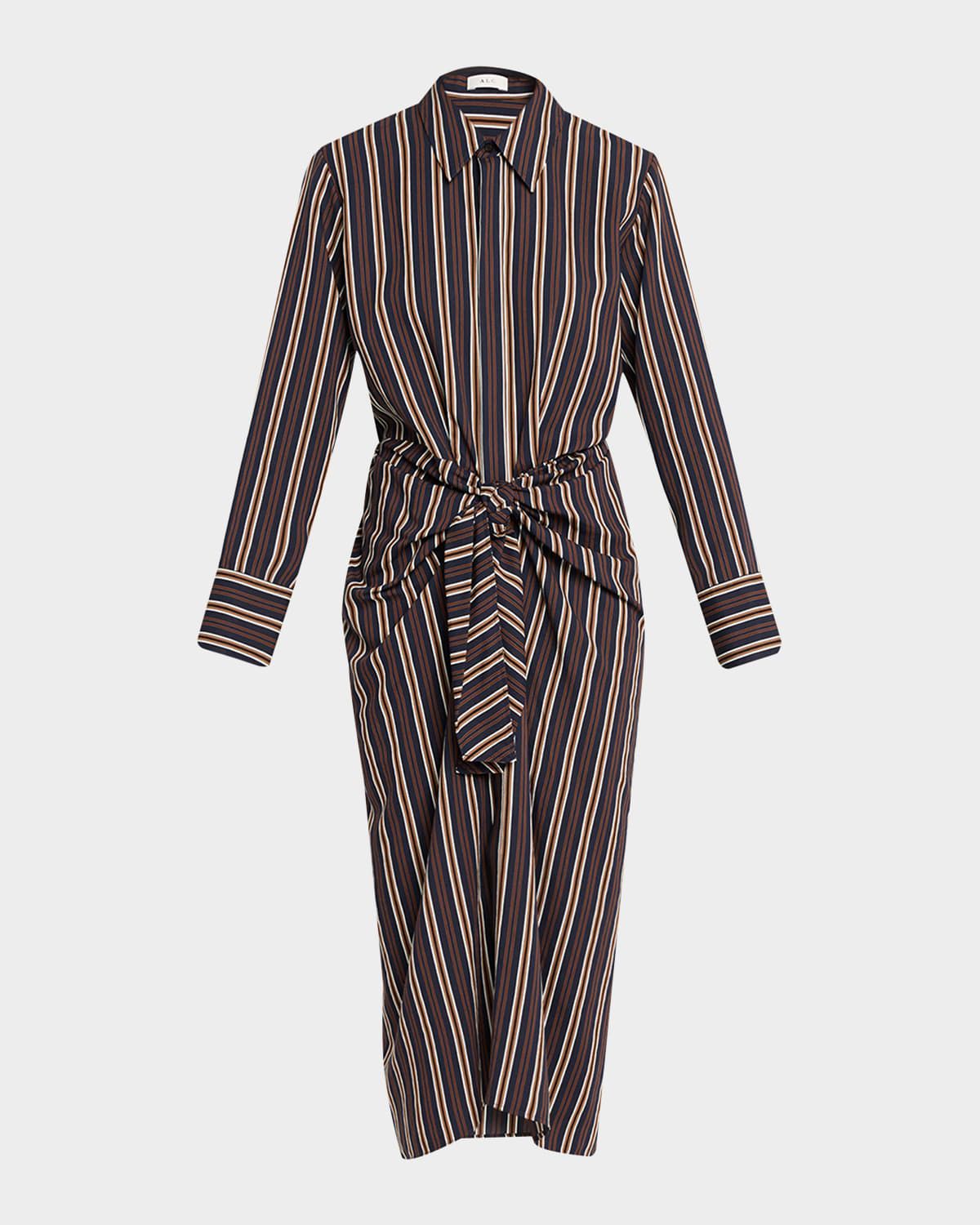 Mila Striped Midi Shirtdress