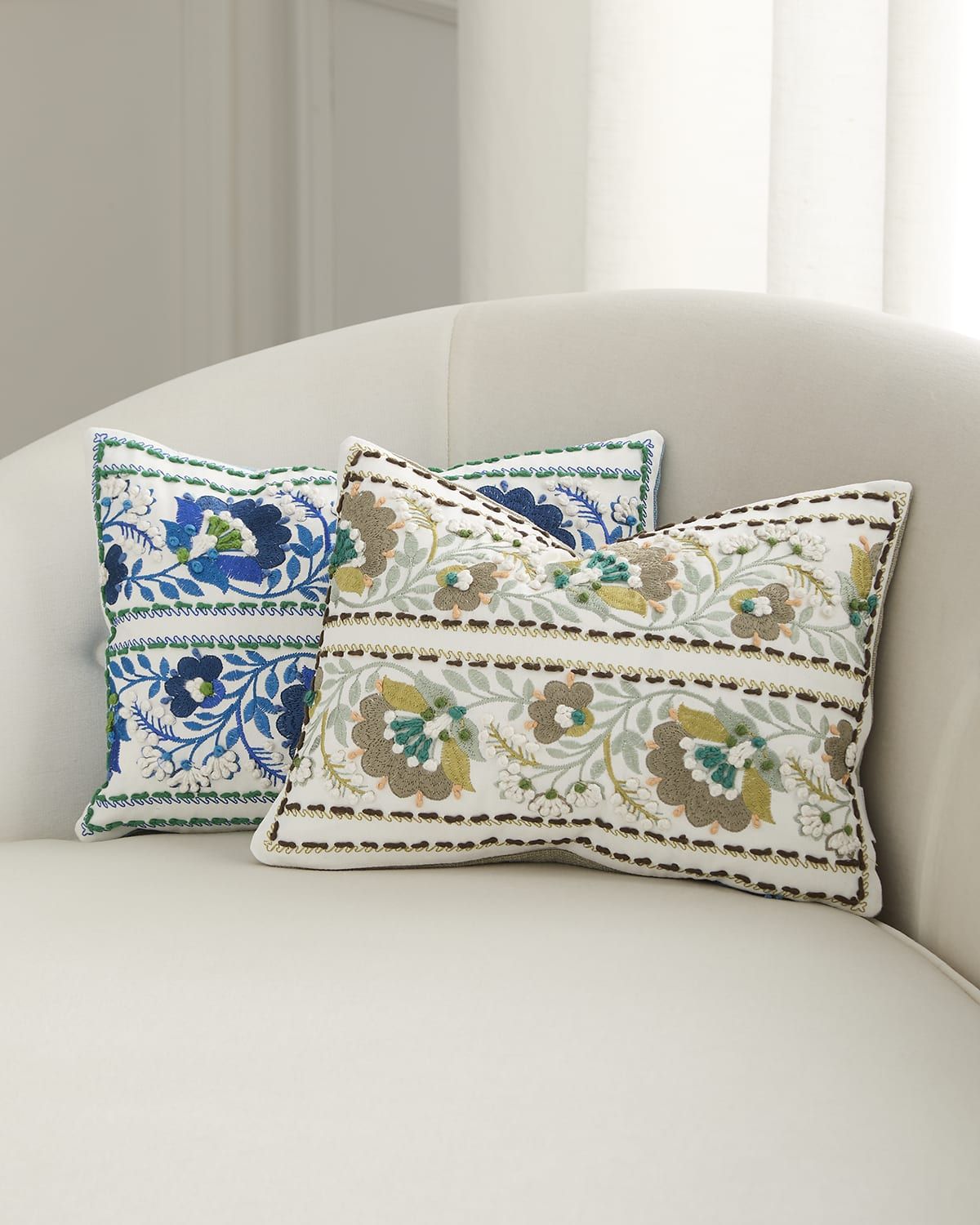 Enamel Flower Decorative Pillow, 12" x 16"