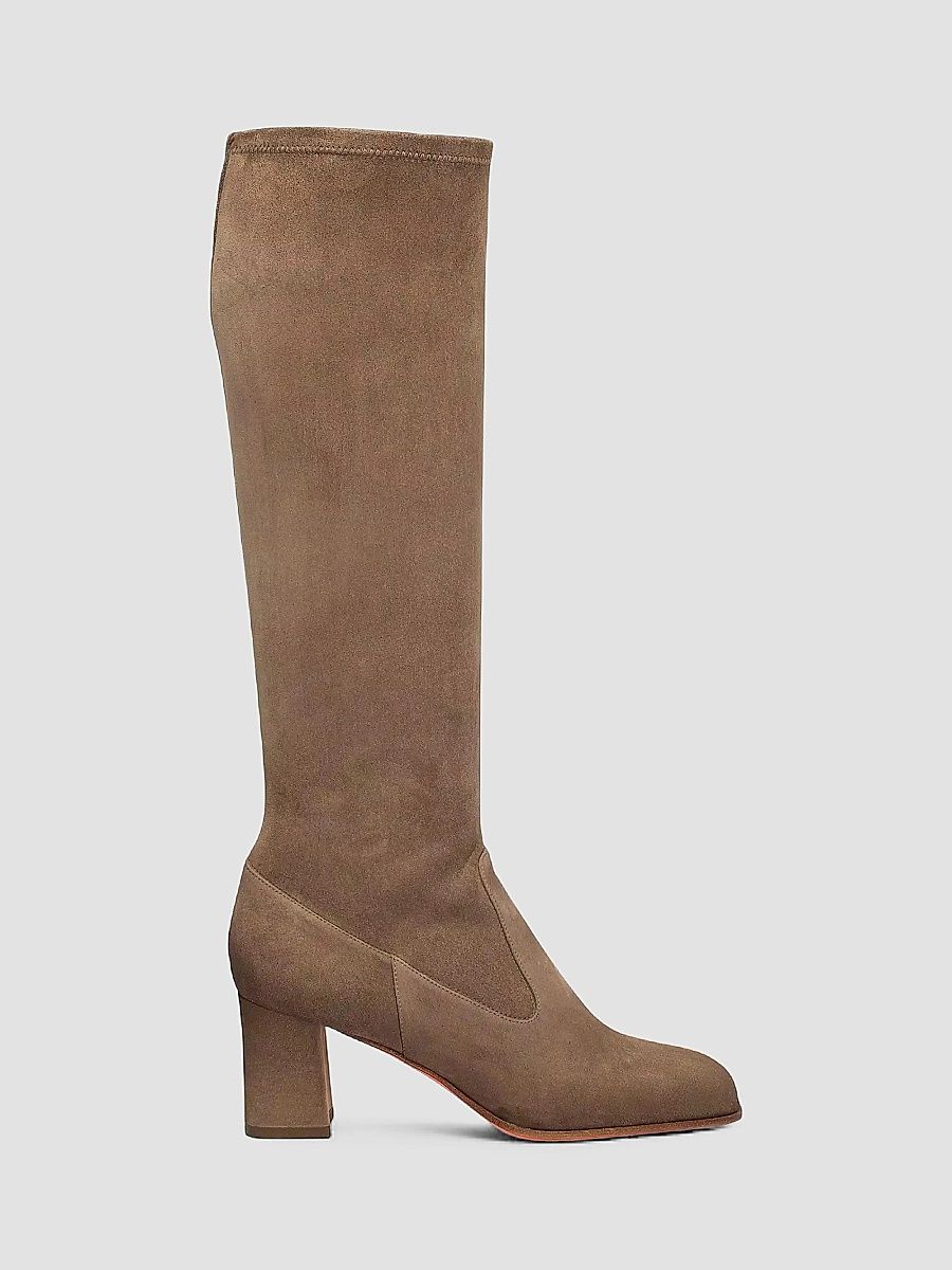 Women's Carla 65MM Suede Knee-High Boots - Beige - Size 7.5