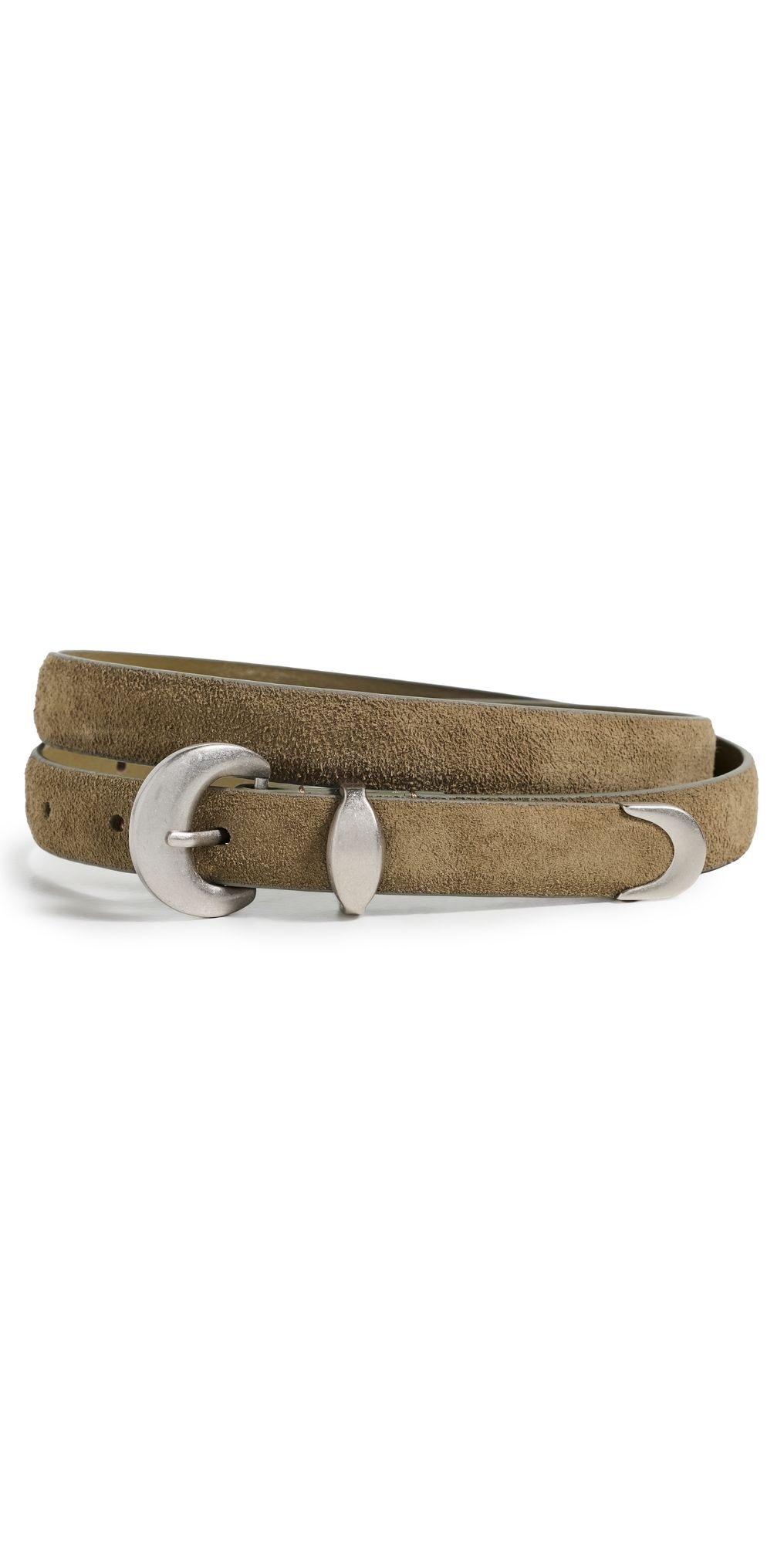 Madewell Lucie Belt Worn Olive Suede L