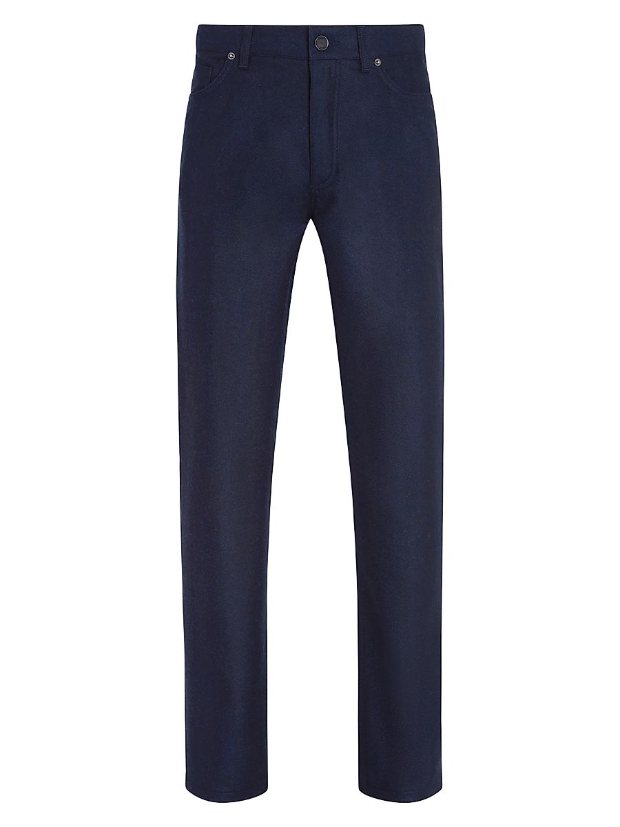 Men's Wool and Cashmere Roccia Pants - Dark Blue - Size 36