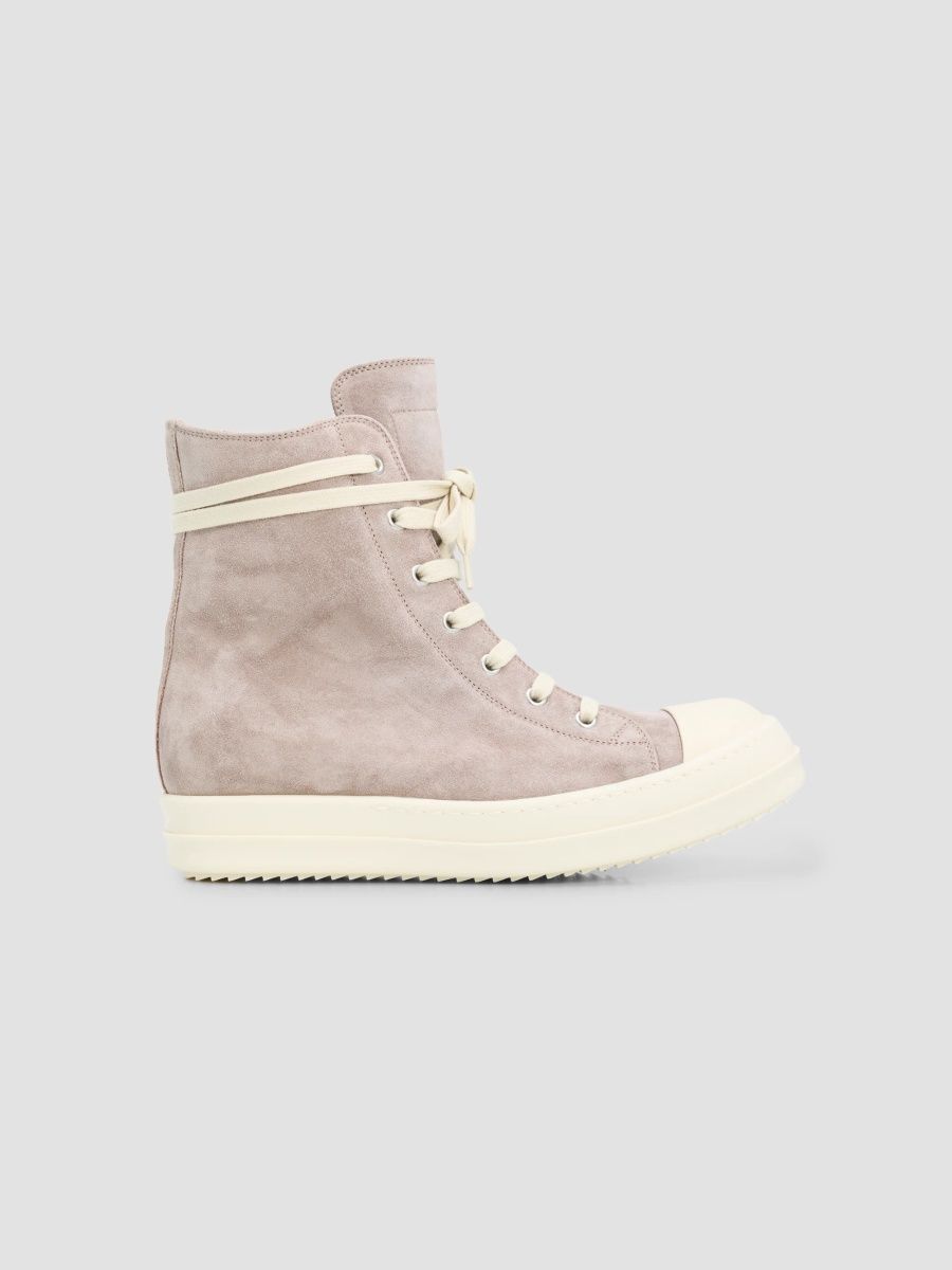Rick Owens Women's Scarpe In Pelle Suede Sneakers - Rose Milk - Size 9.5