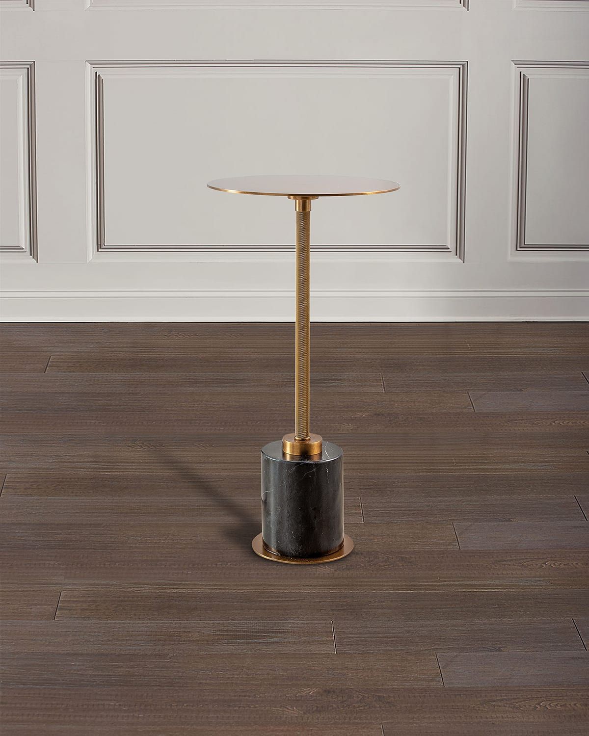 Parliament Antiqued Brass Accent Table