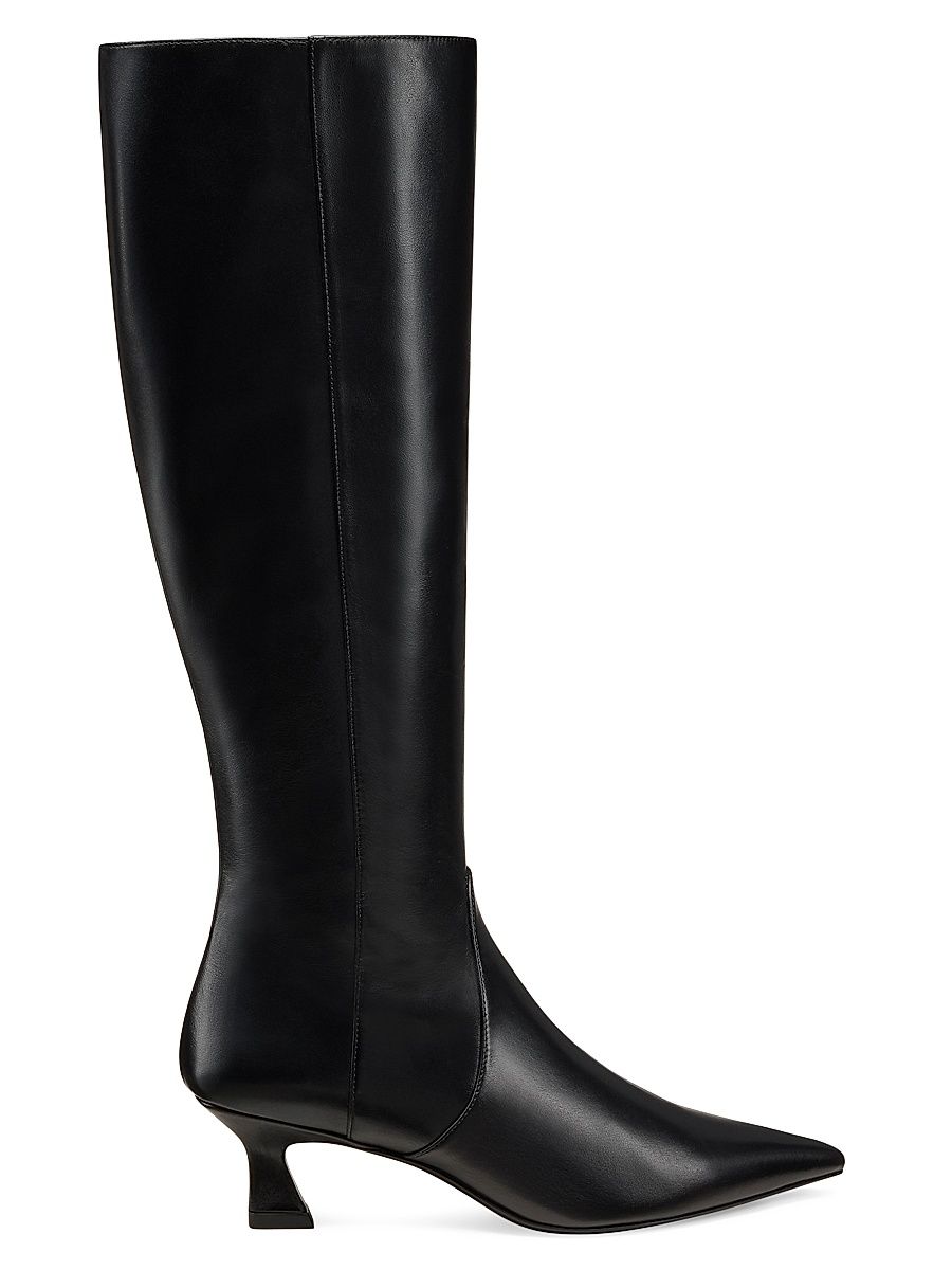 Women's Vinnie 50MM Leather Knee-High Boots - Black - Size 9