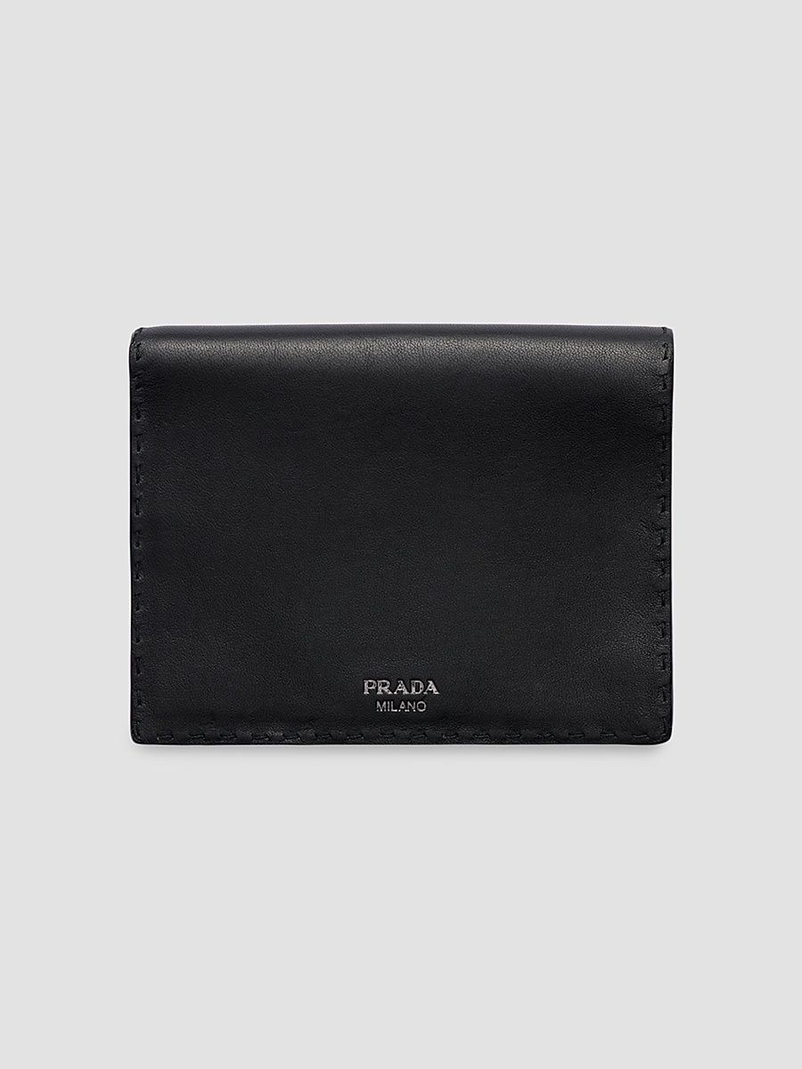 Men's Antiqued Leather Wallet - Black