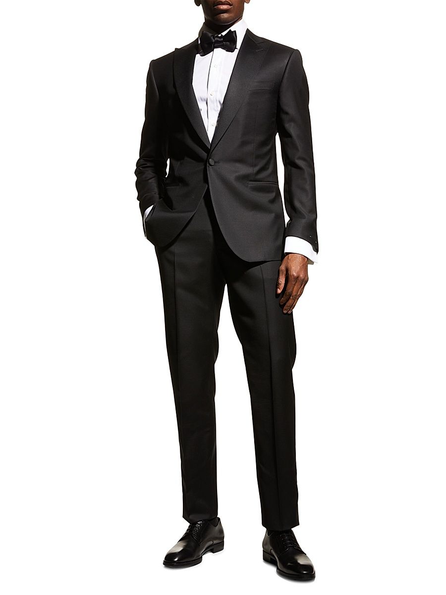 Men's Leader Classic-Fit Wool Tuxedo - Black - Size 40