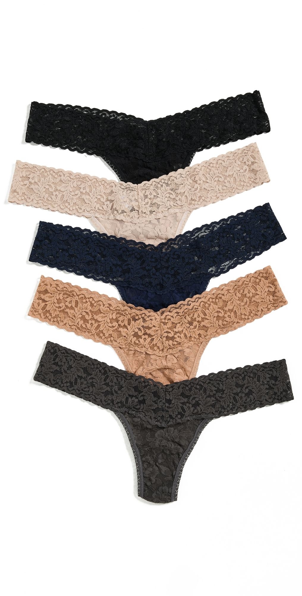 Hanky Panky Signature Lace Low Rise 5 Pack Bngs One Size