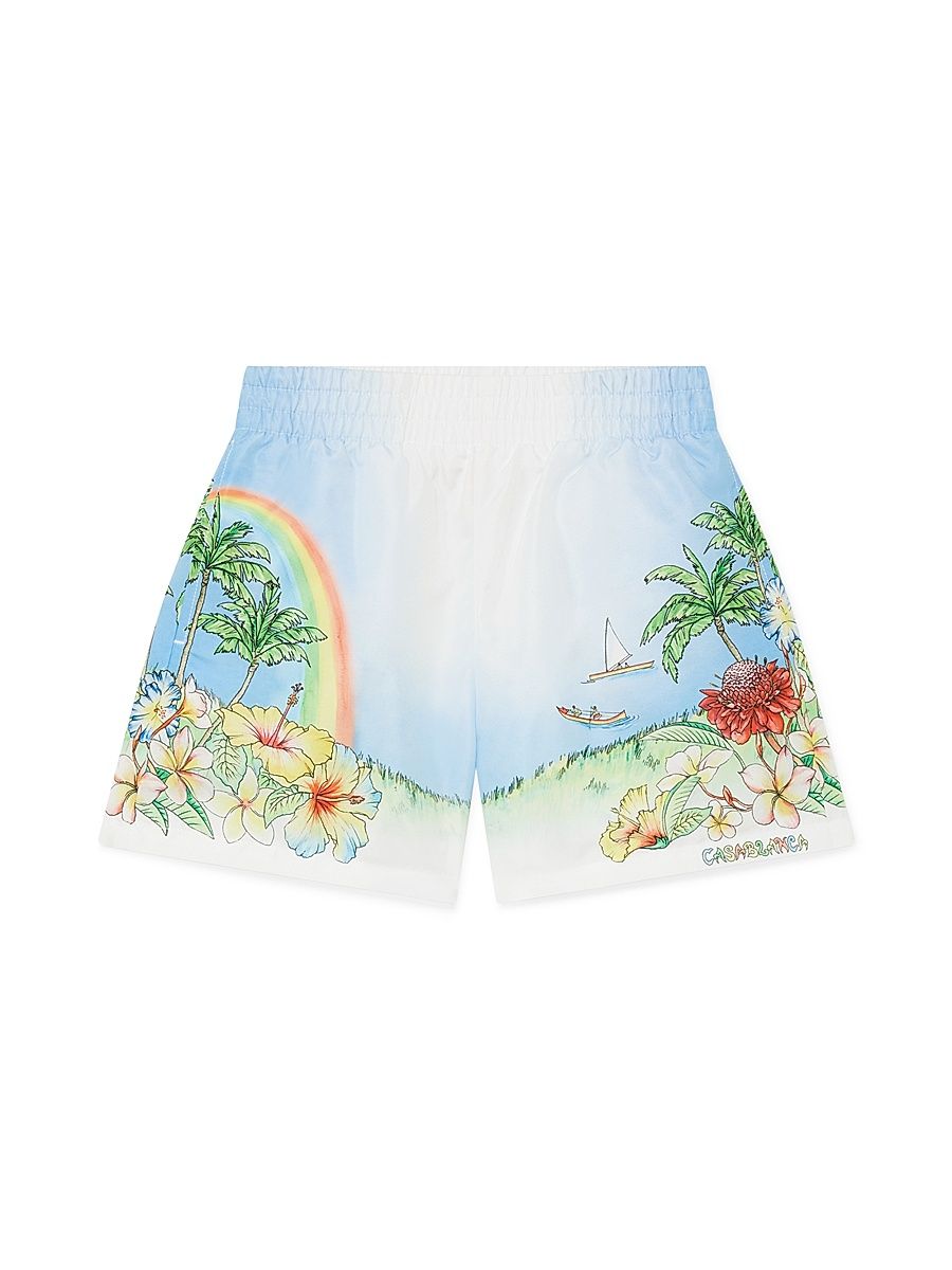Little Boy's & Boy's Aloha Print Swim Shorts - Size 13