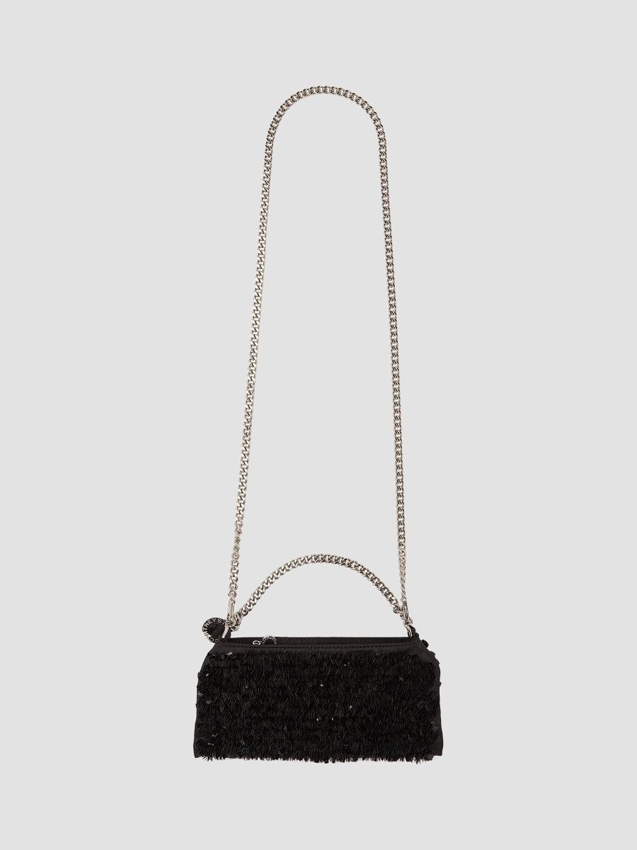 Stella McCartney Women's Mini Falabella Fringed Evening Bag - Black