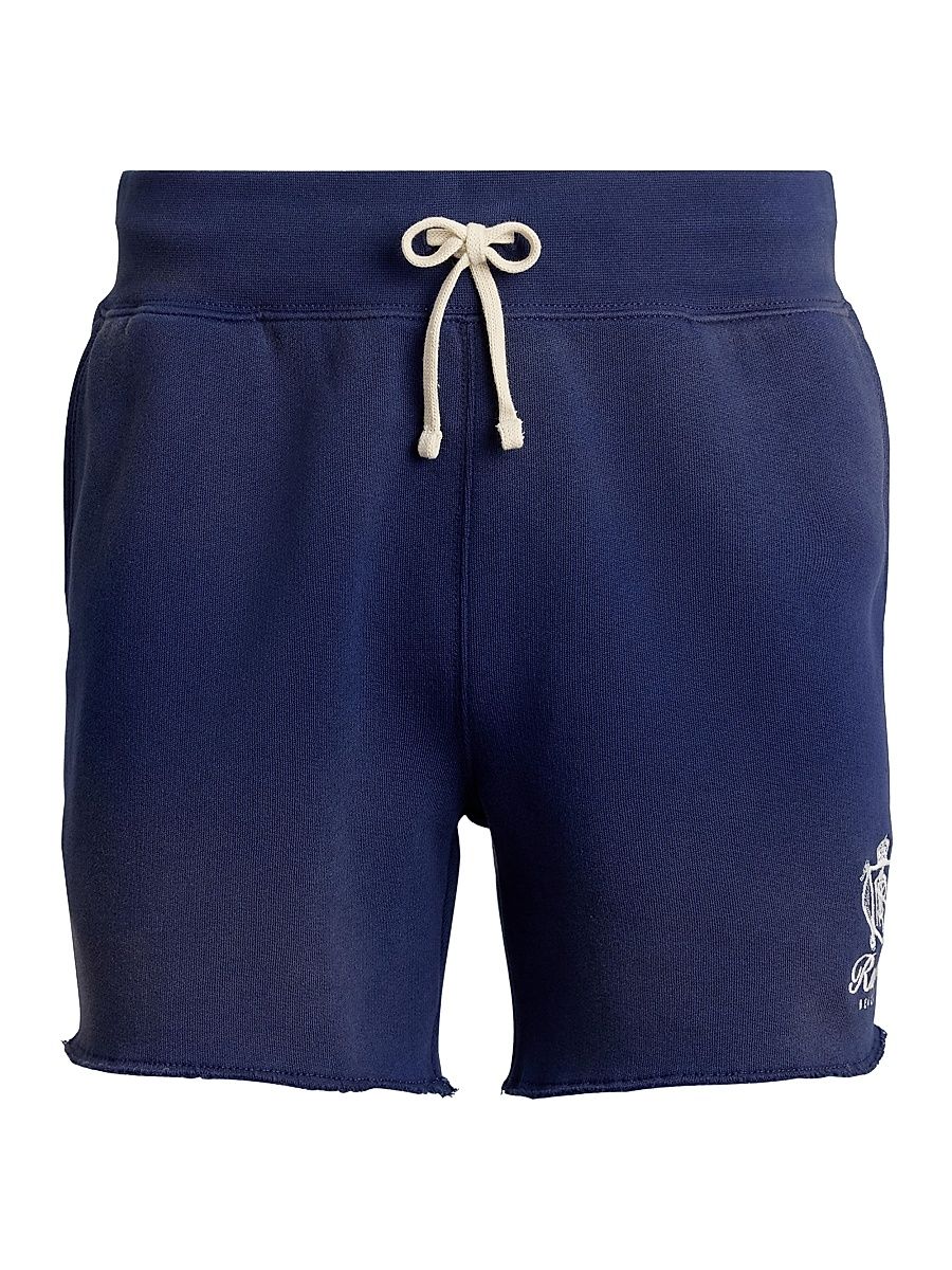 Men's Logo Cotton-Blend Fleece Drawstring Shorts - Dark Cobalt - Size XXL