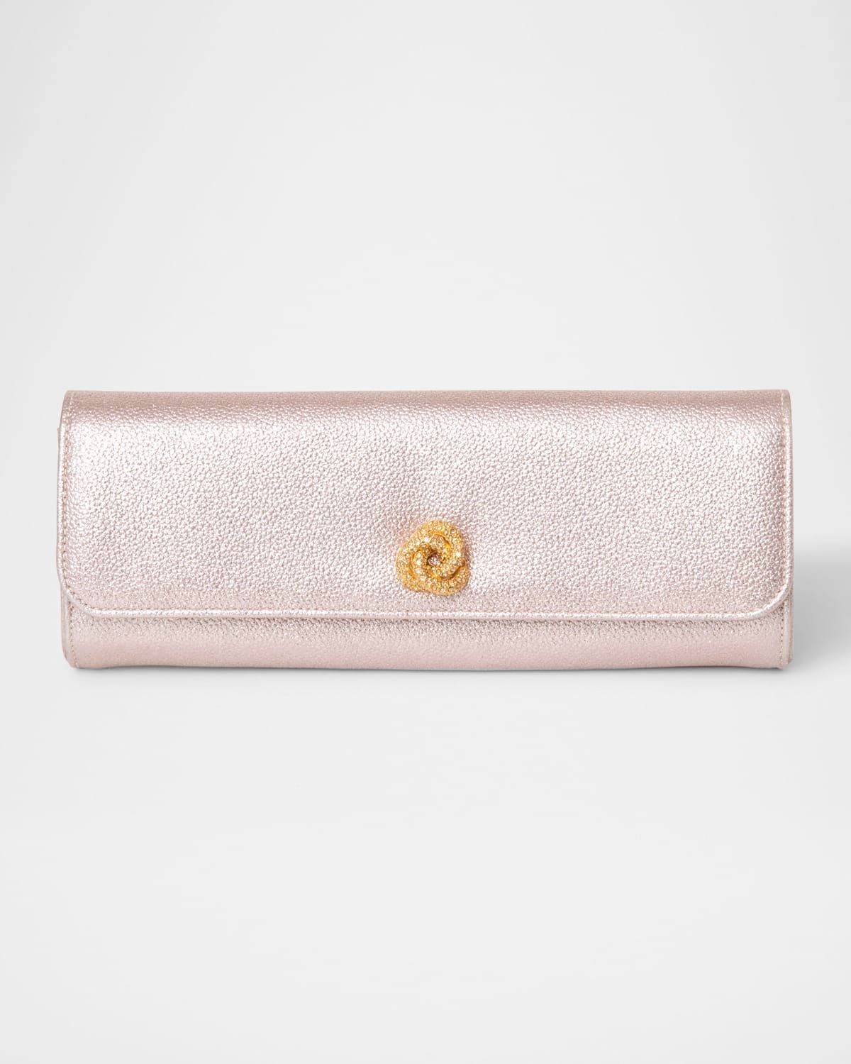 Robbie Mini Flap Metallic Clutch Bag