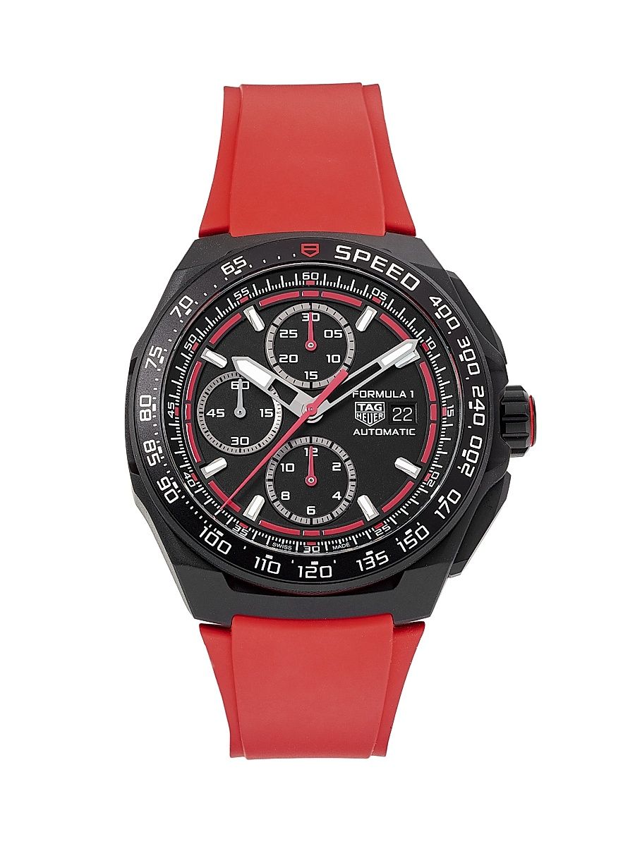 Men's Formula 1 Titanium & Rubber Chronograph Watch/44MM - Red