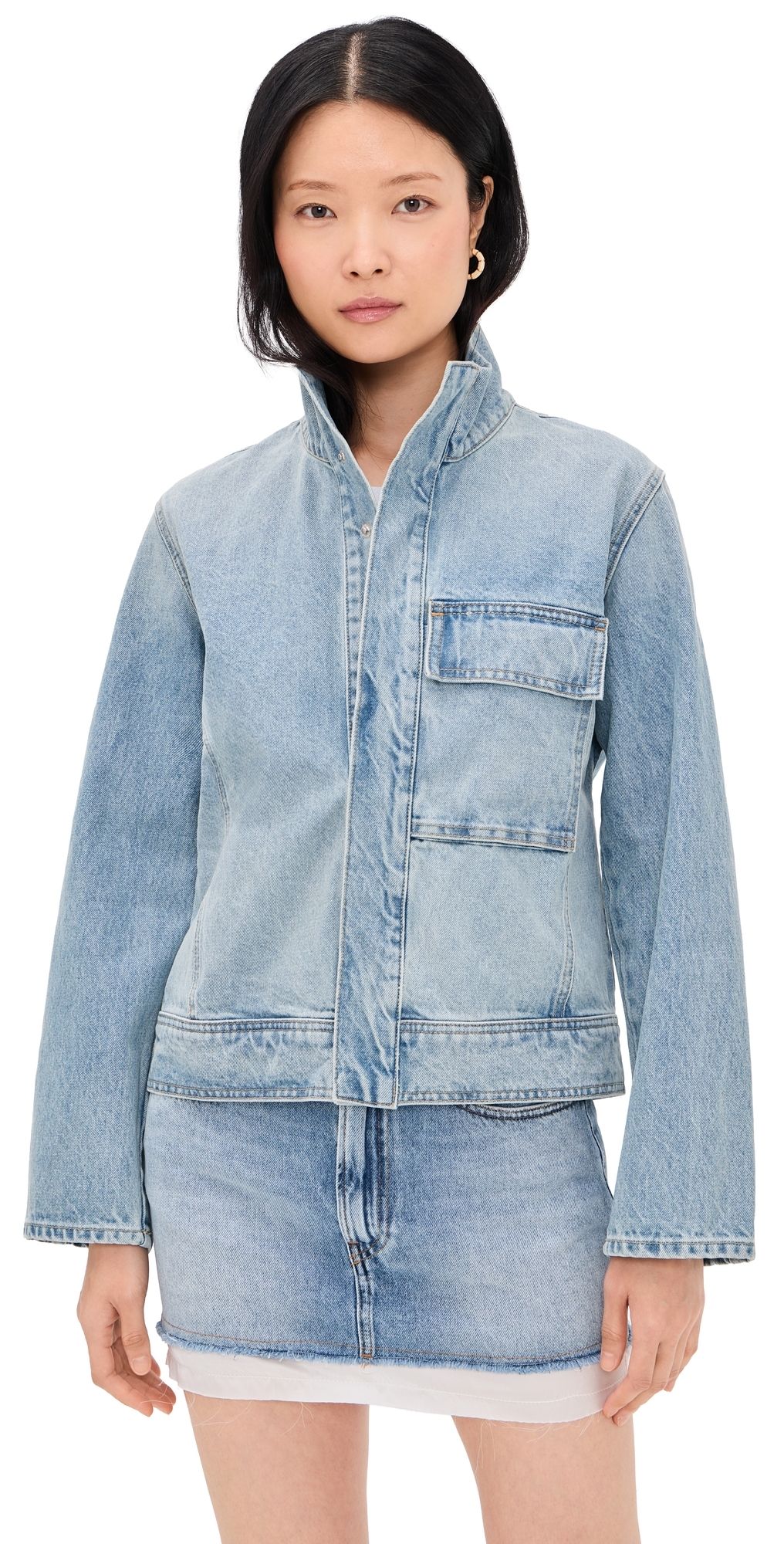 Nili Lotan Marilou Denim Jacket Alice Wash M