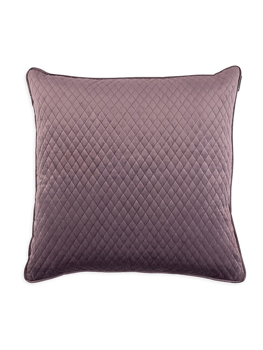 Valentina Velvet Quilted Pillow - Raisin
