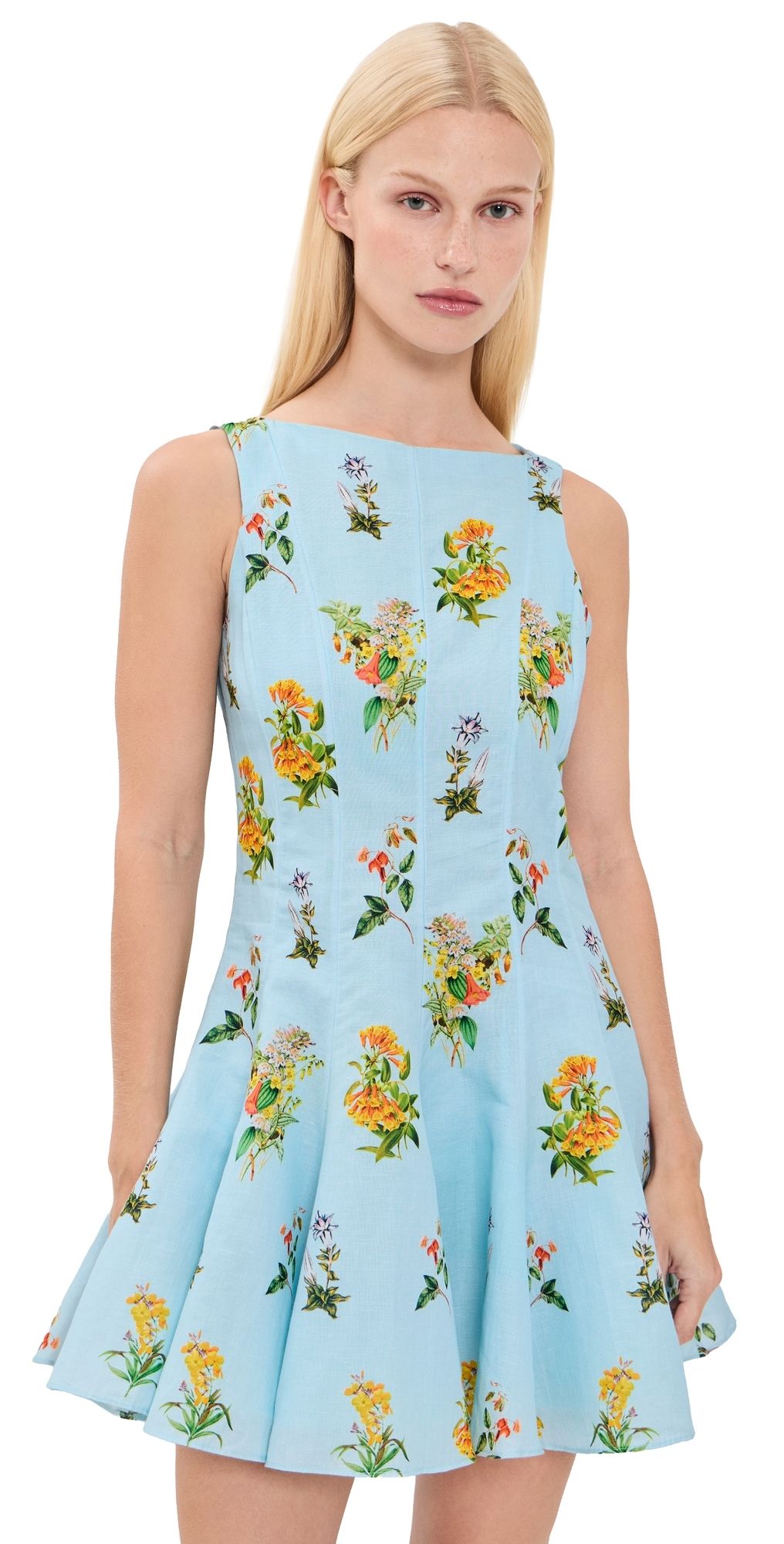 Hemant and Nandita Skater Dress Blue L