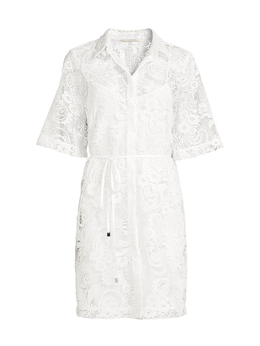 Women's Mackenzie Lace Minidress - White - Size Large