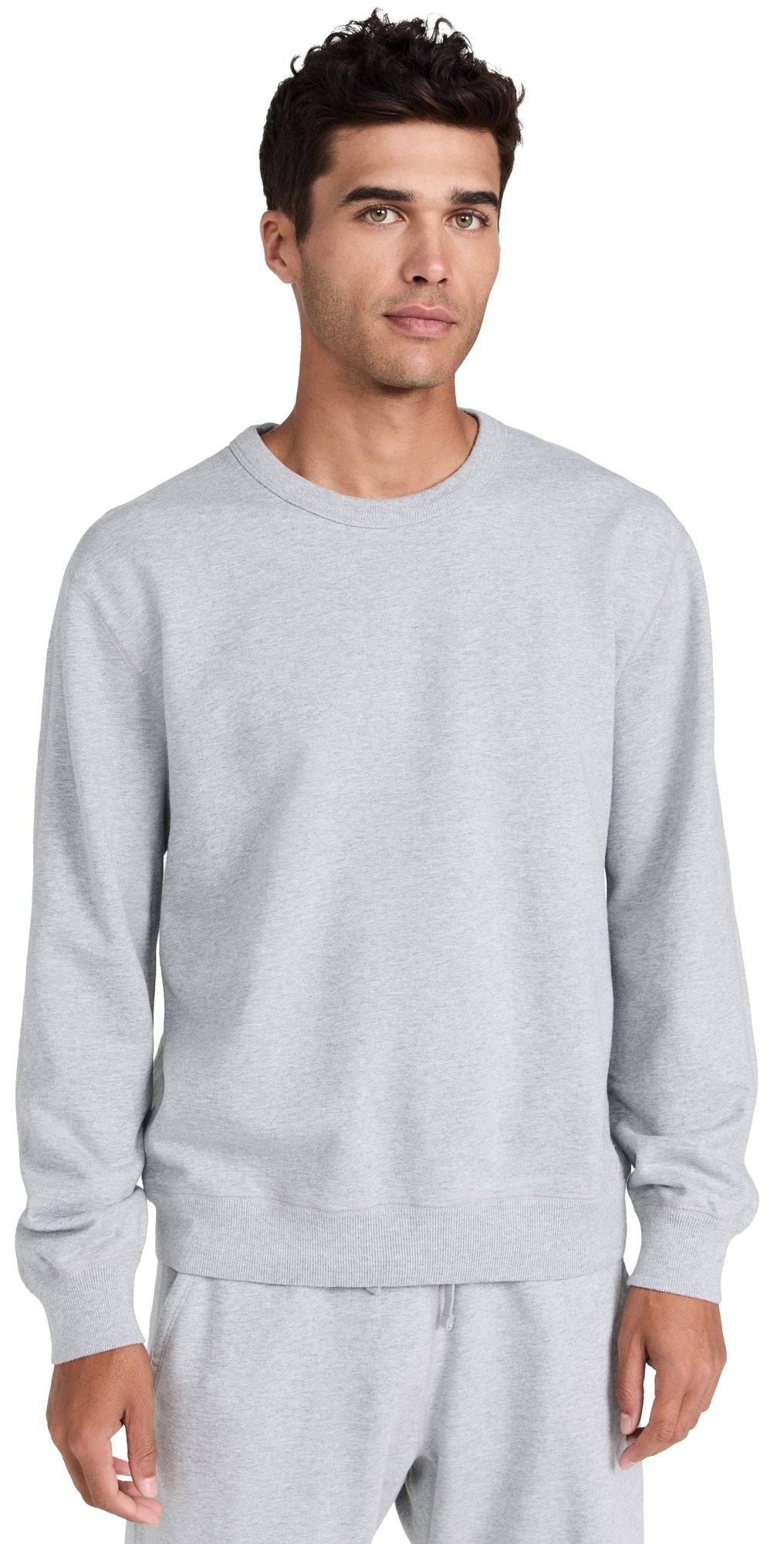 Reigning Champ Midweight Terry Classic Crew Neck Sweatshirt Heather Grey M