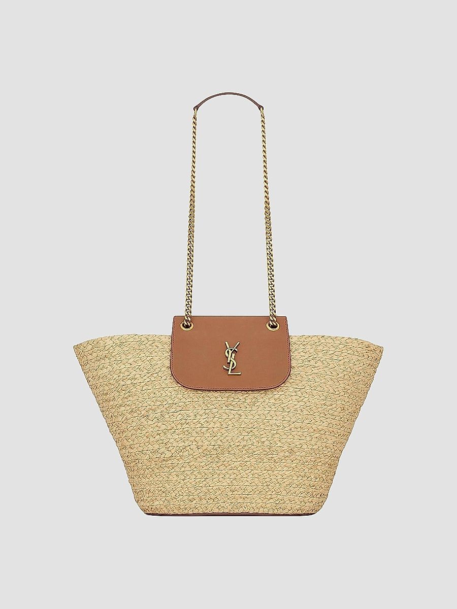 Saint Laurent Women's Manon Tote Bag in Raffia - Natural