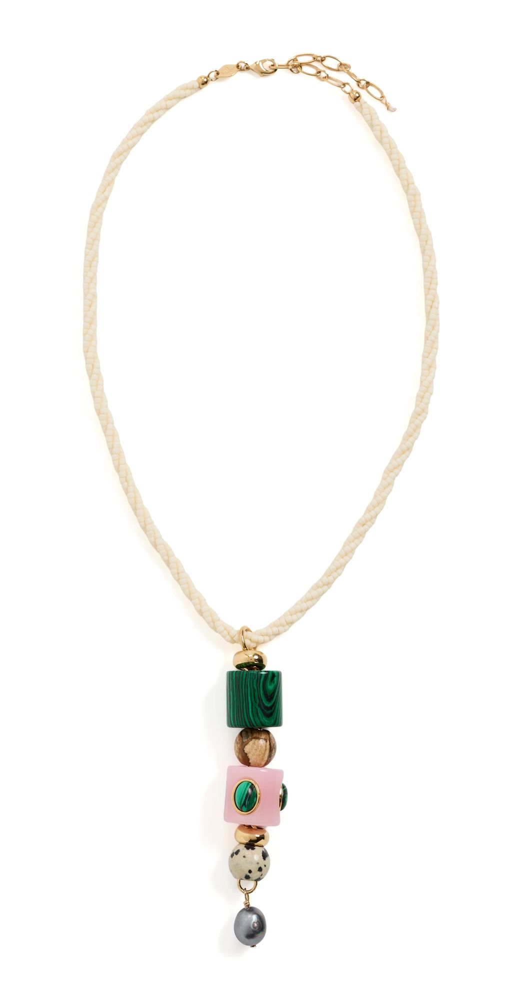Anni Lu Twisted Treasure Necklace Ecru One Size