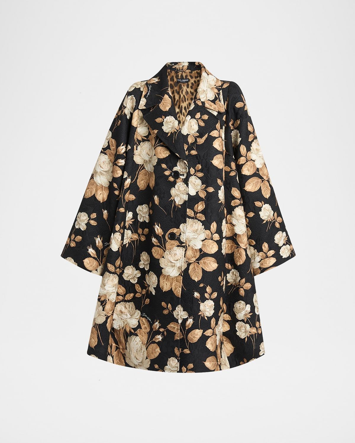 Floral Print Crinkle Coat