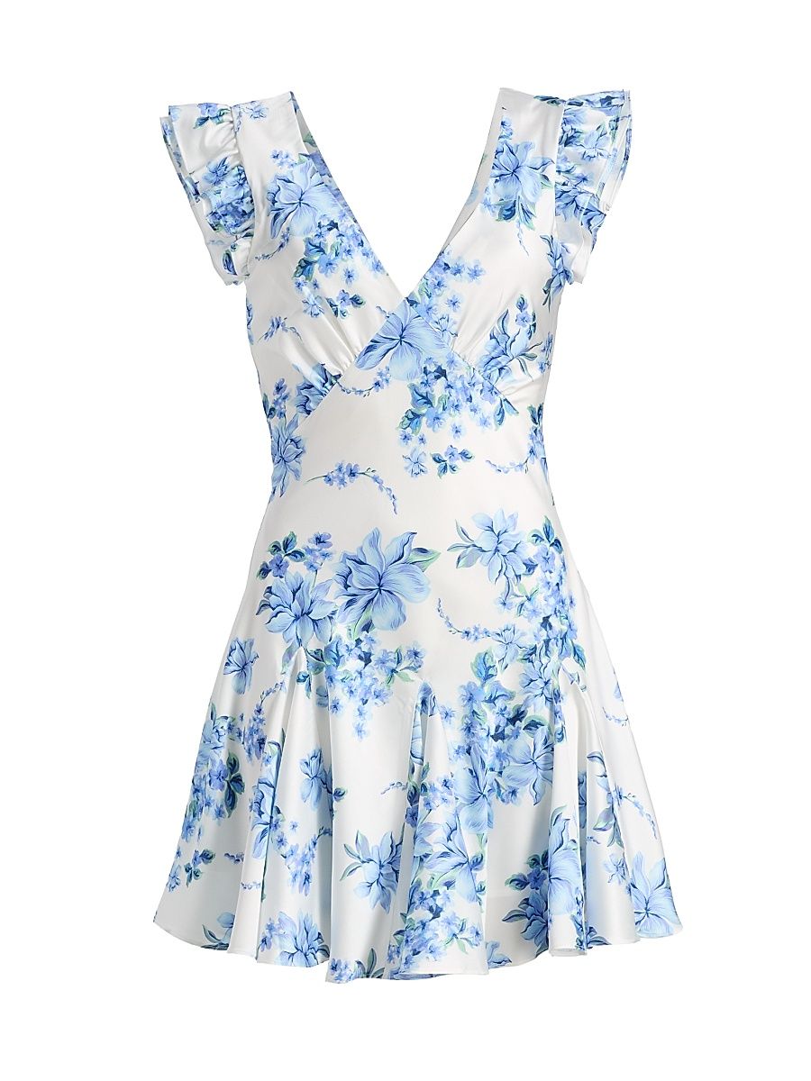 Women's Lennie Printed A-Line Minidress - Blushing Blooms - Size XL