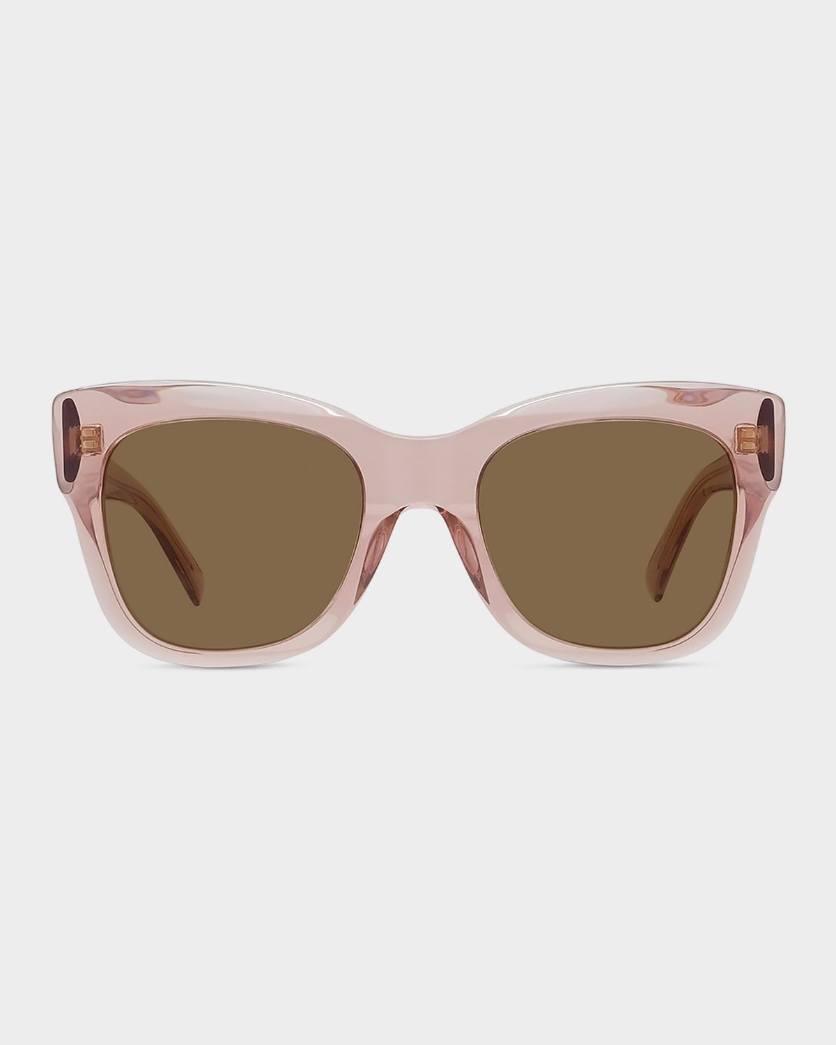 City 53mm Oversized Square Acetate Sunglasses