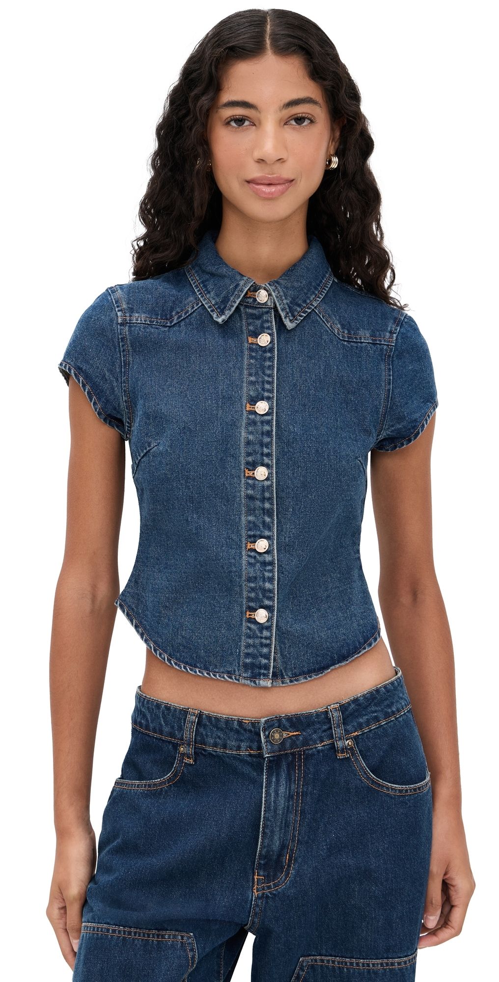 Lioness Varsity Blues Tee Mid Blue XS