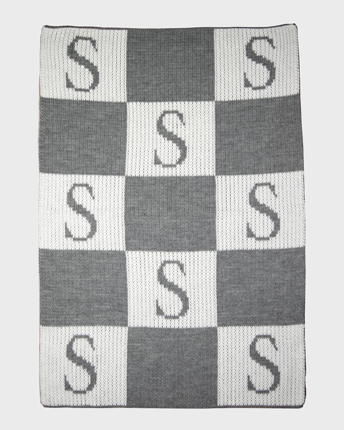 Initial & Colorblock Stroller Blanket, Personalized