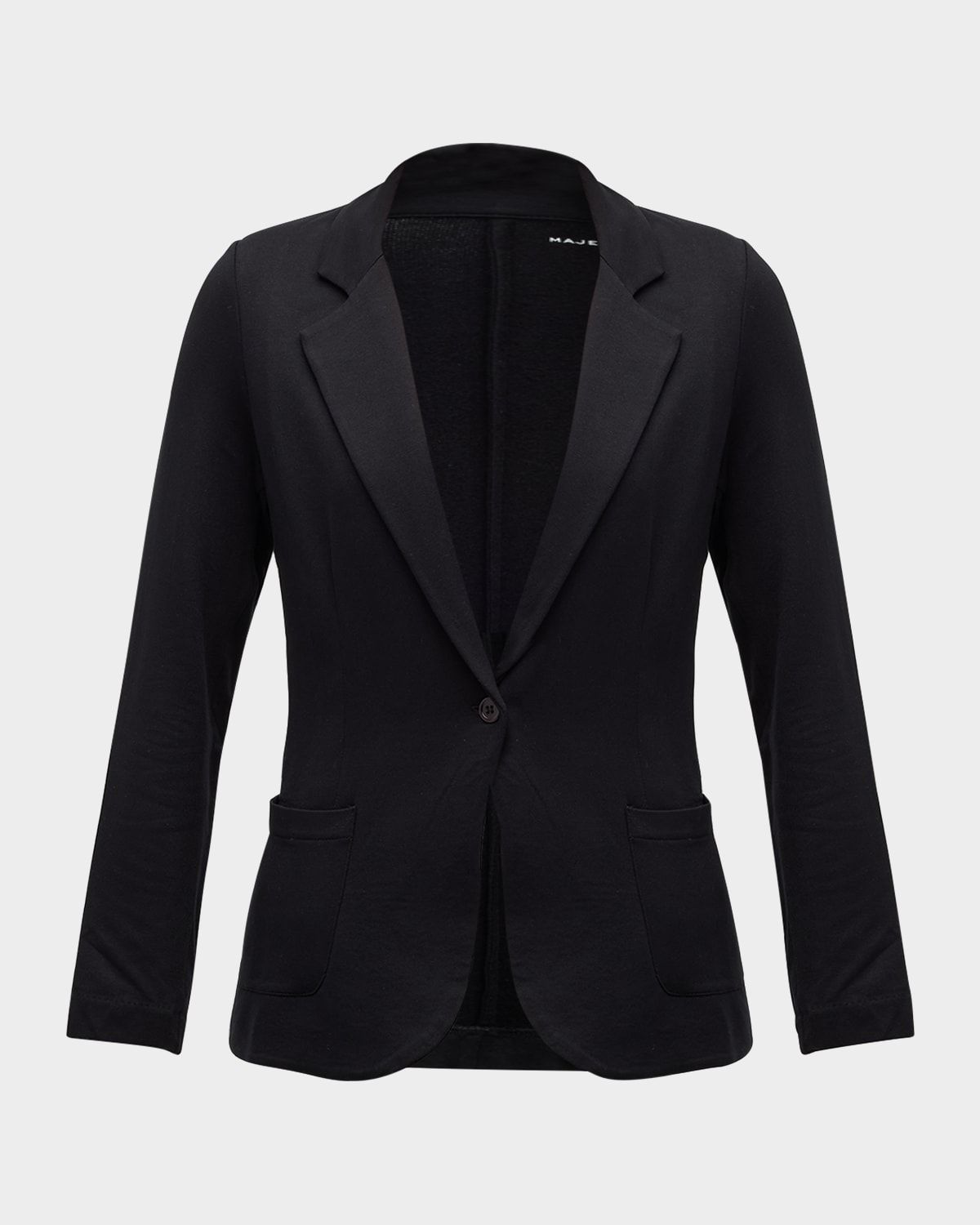 French Terry One-Button Blazer