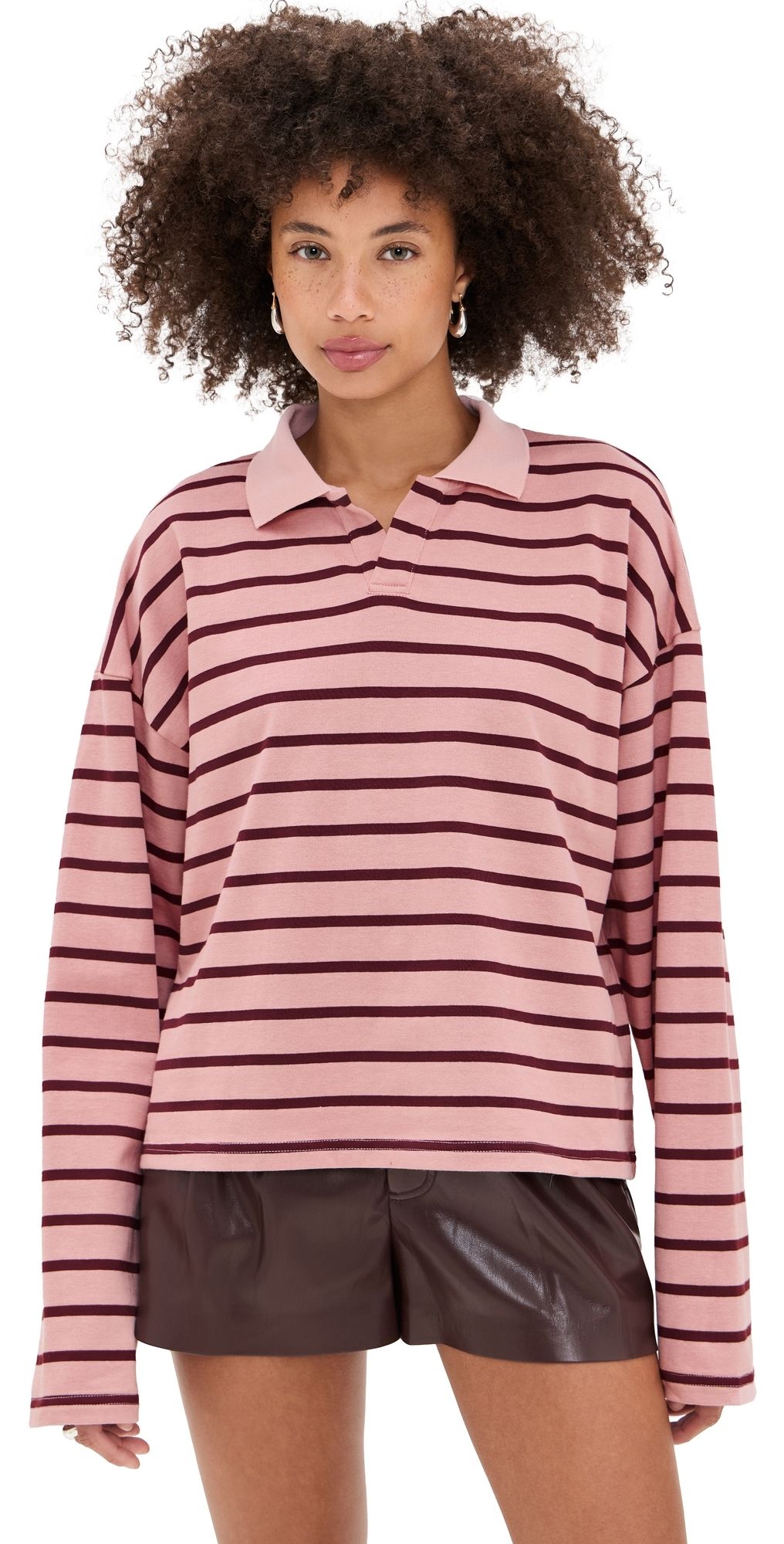Lioness Rebels Jersey Burgundy Blush Stripe S
