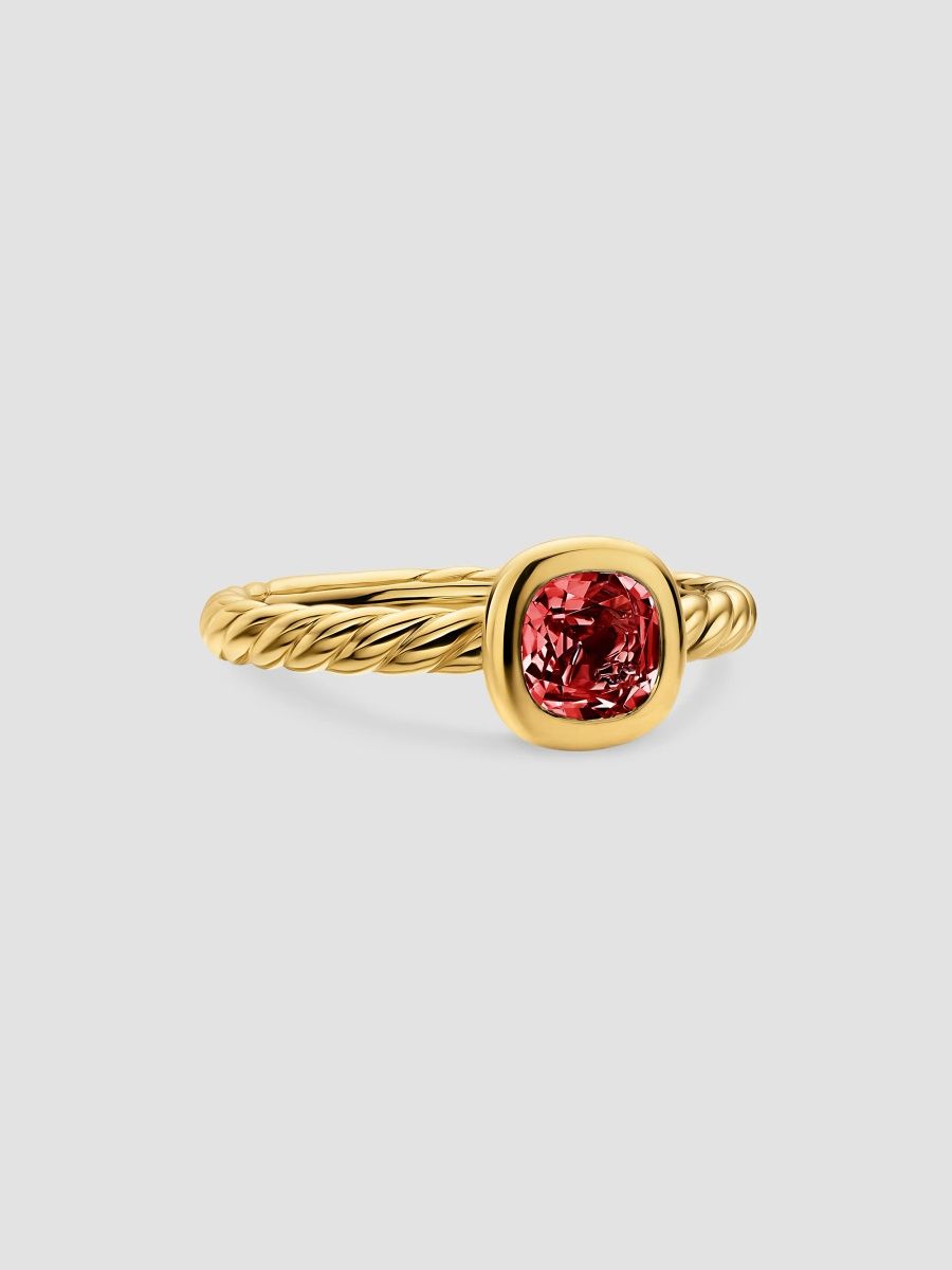 David Yurman Women's DY Mercer Color Cable Ring in 18K Yellow Gold - Citrine - Size 7