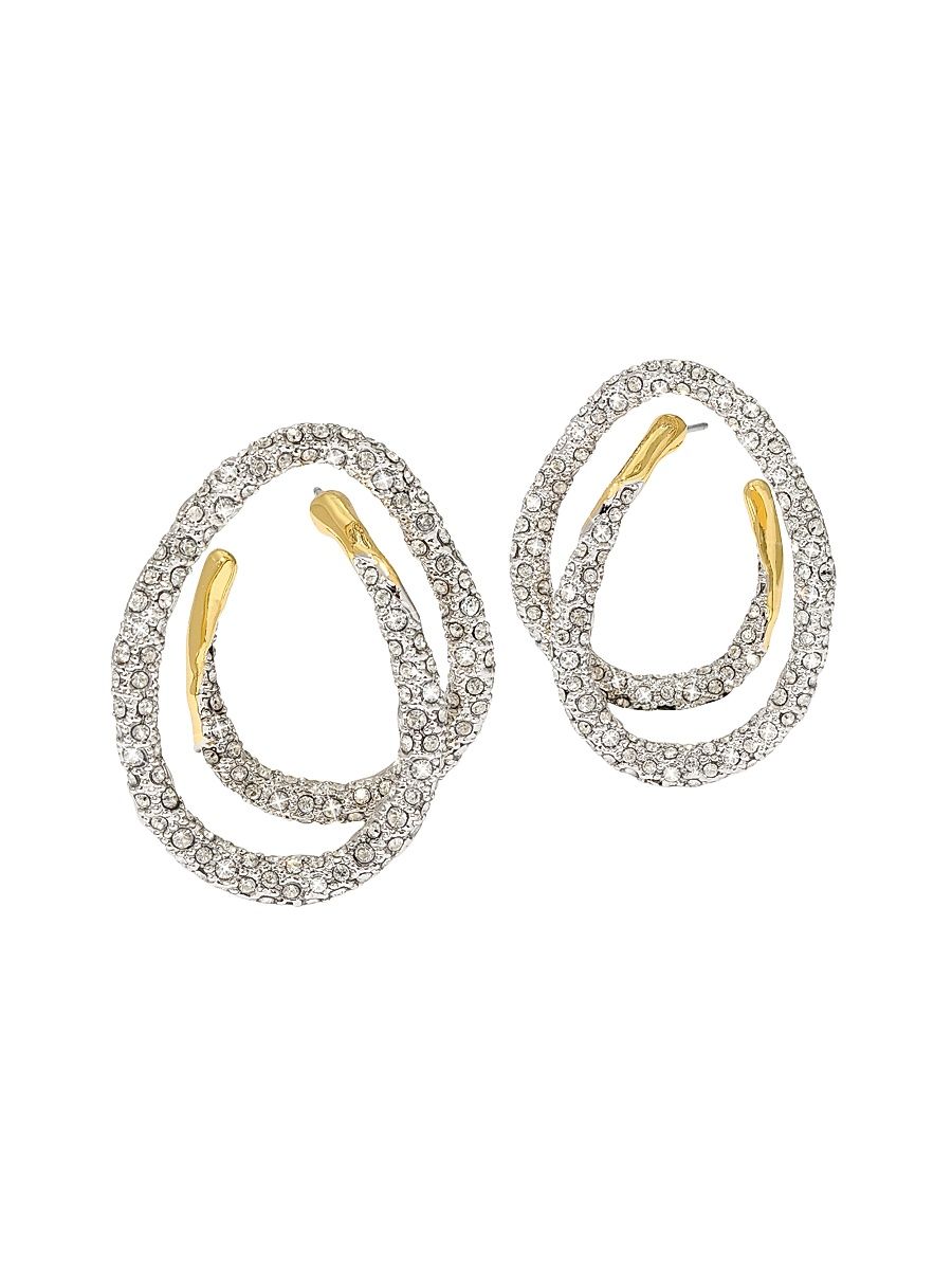 Women's Solanales Two-Tone & Glass Crystal Spiral Earrings - Gold