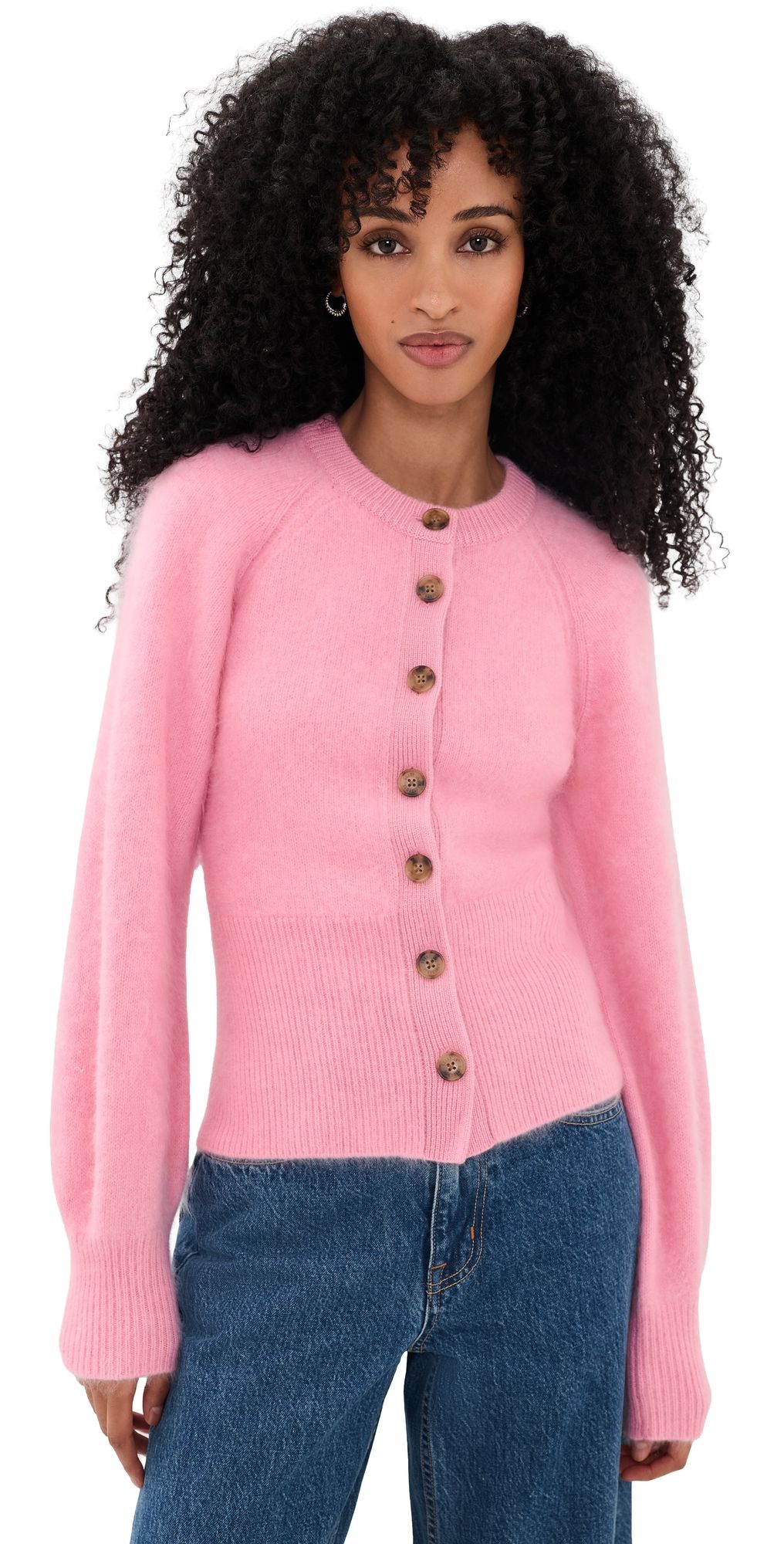 Guest in Residence Grizzly Sculpted Cashmere Cardigan Sprinkle XL